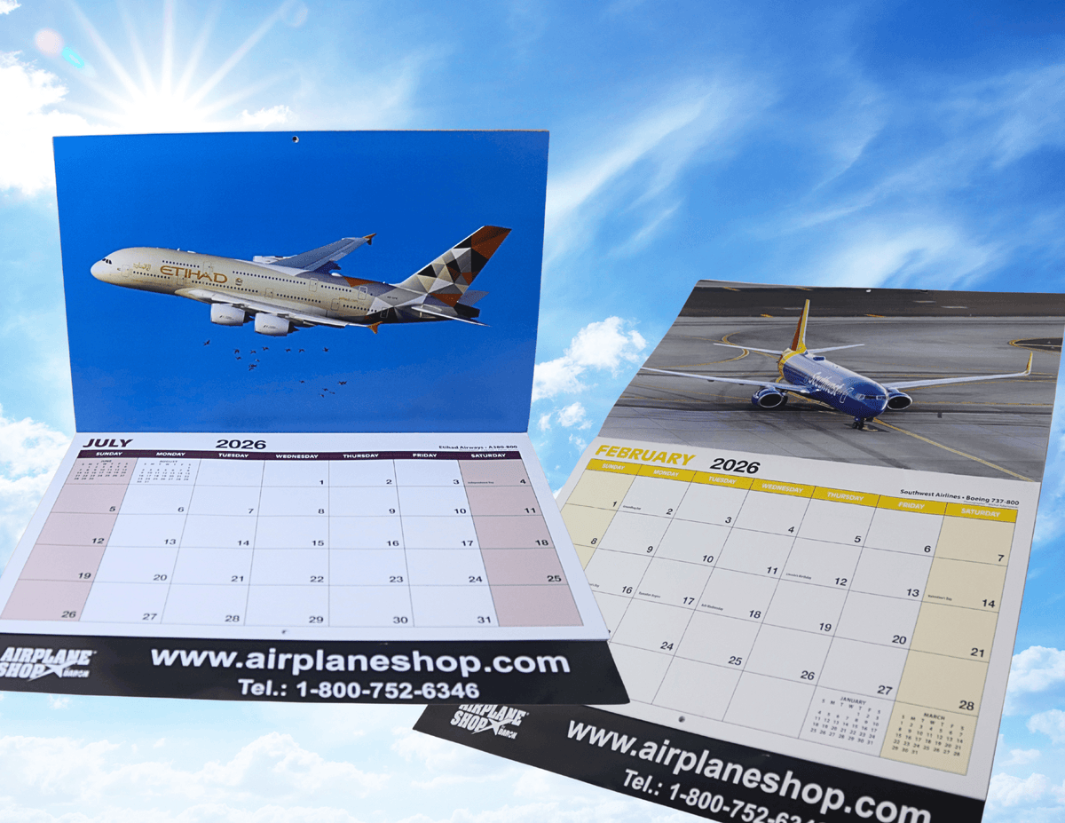 MIGHTY CALENDARS 2026 COMMERCIAL CALENDAR AIRPLANE SHOP The Airplane Shop.