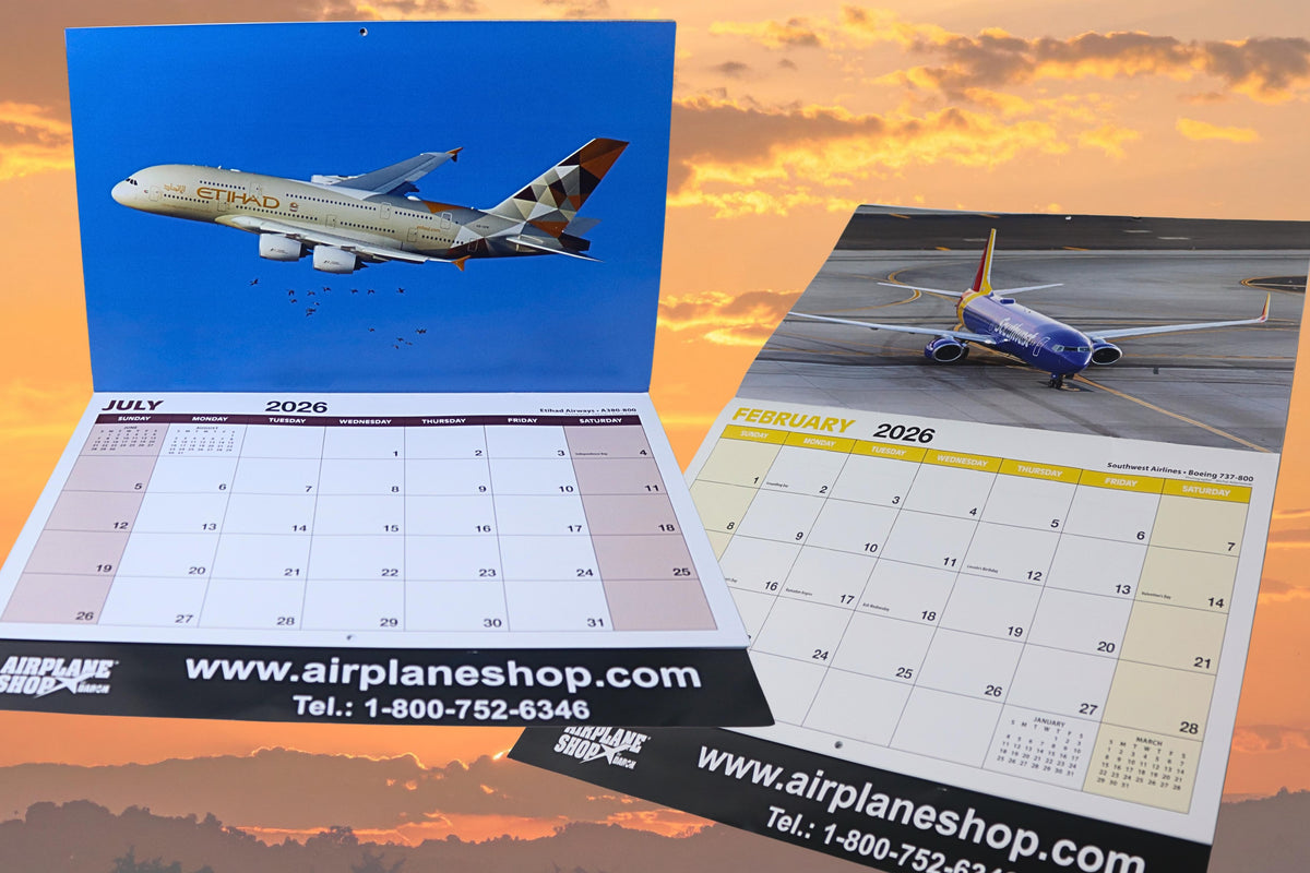 MIGHTY CALENDARS 2026 COMMERCIAL CALENDAR AIRPLANE SHOP The Airplane Shop.