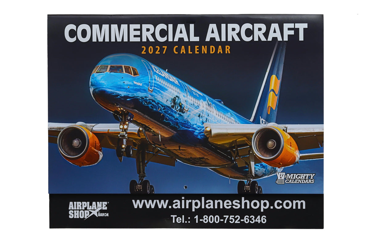 MIGHTY CALENDARS 2027 COMMERCIAL CALENDAR AIRPLANE SHOP