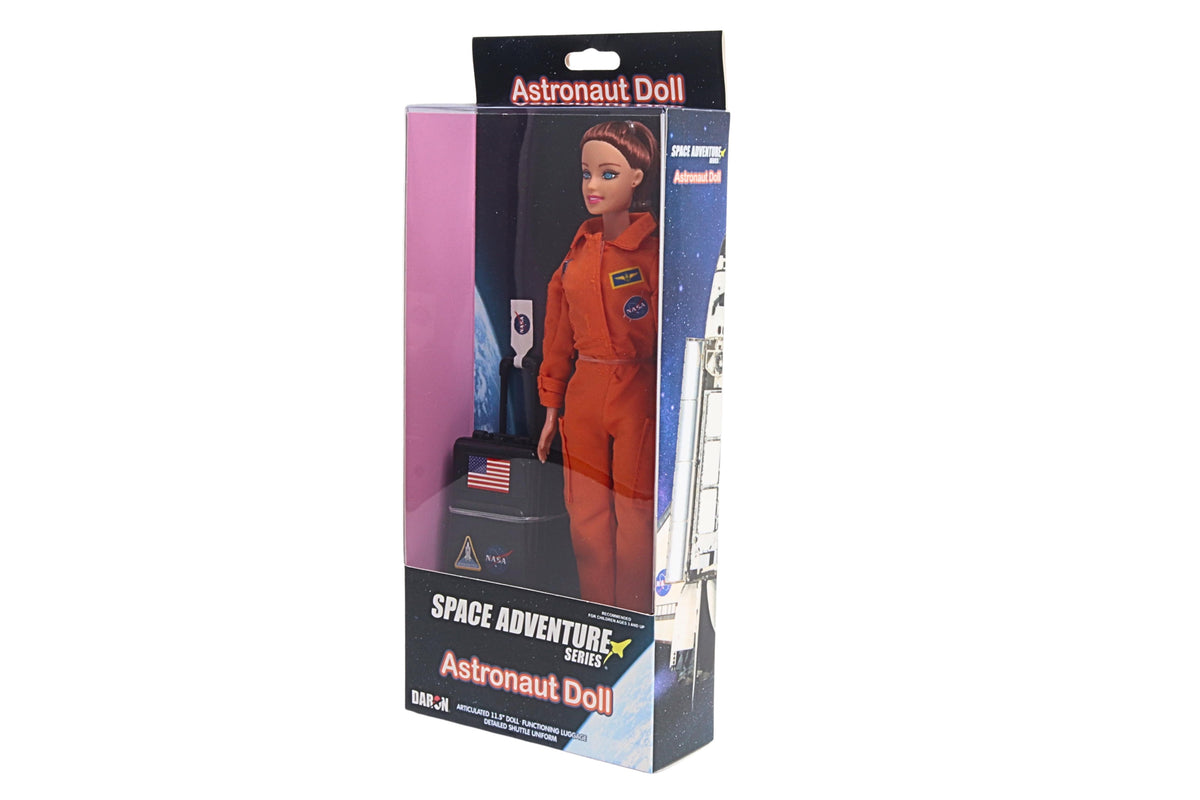 ASTRONAUT DOLL (FEMALE) IN ORANGE SUIT (BOX) The Airplane Shop.