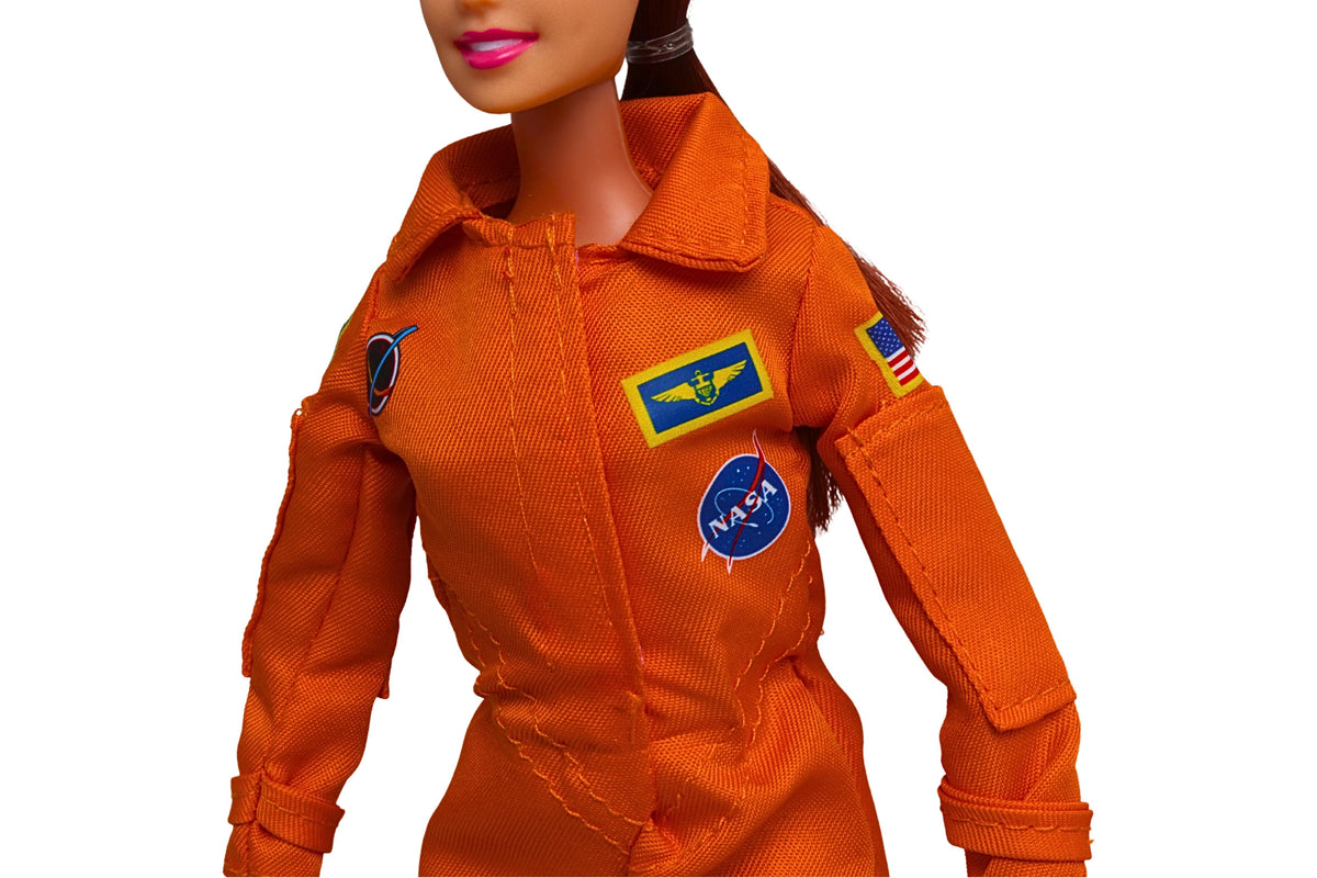 ASTRONAUT DOLL (FEMALE) IN ORANGE SUIT (BOX) The Airplane Shop.