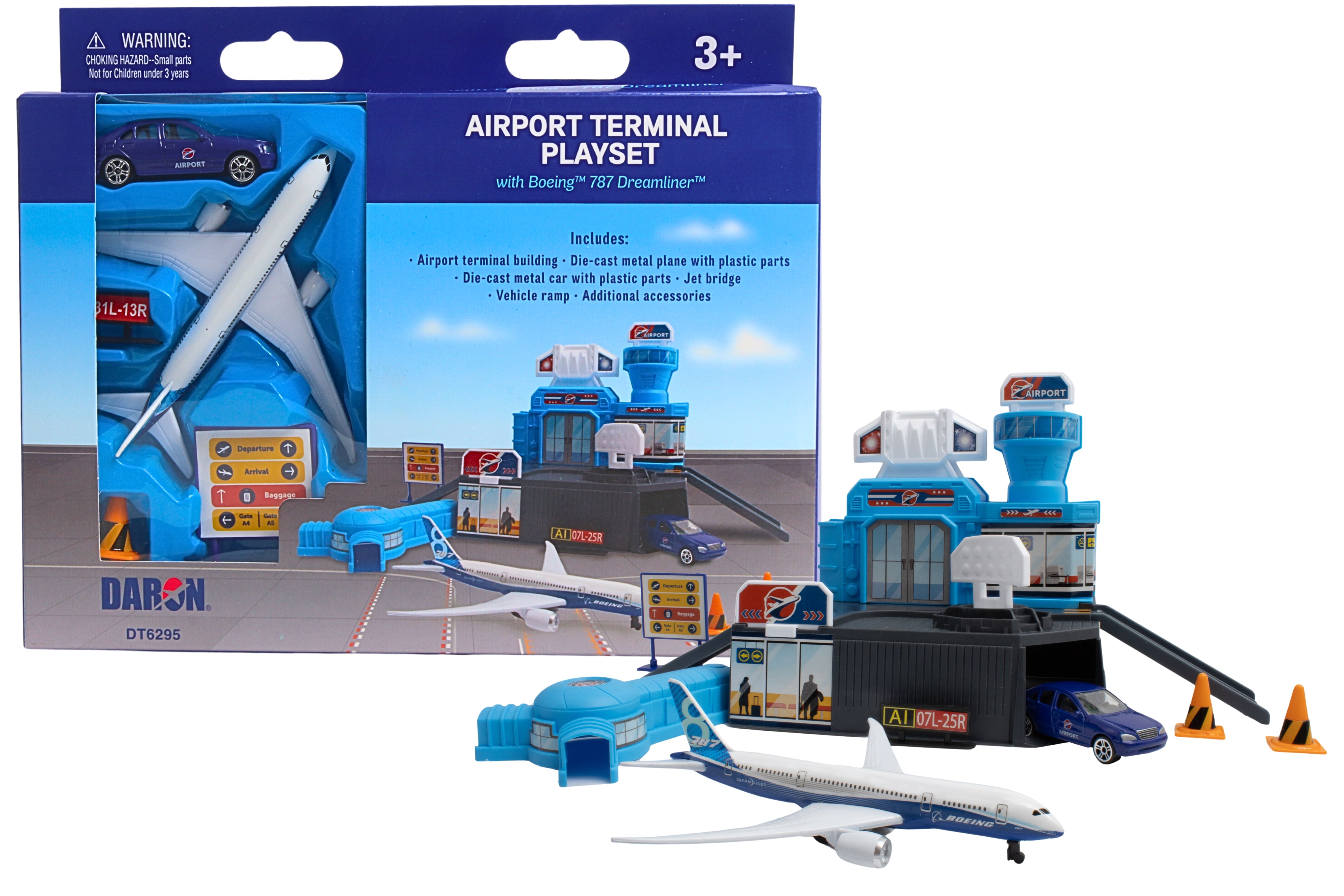 AIRPORT BUILDING PLAYSET W/BOEING SINGLE PLANE