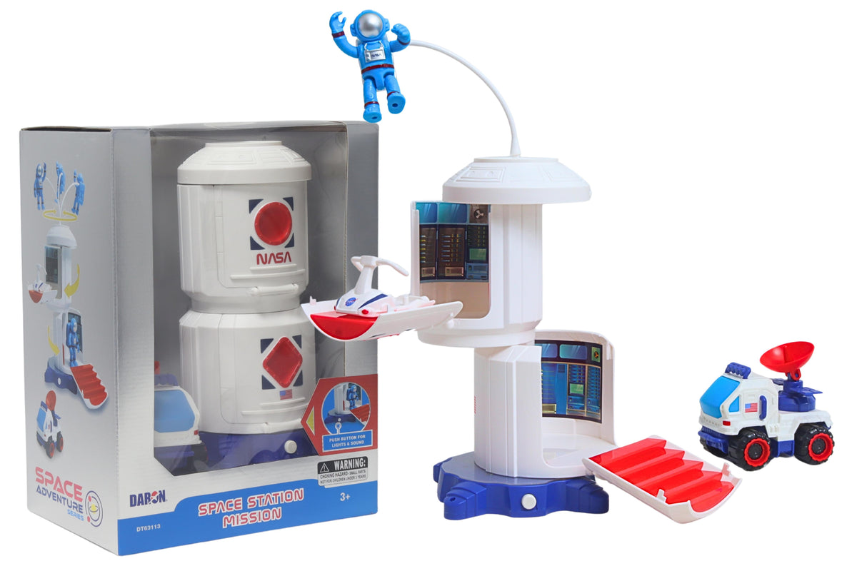 SPACE ADVENTURE SPACE STATION W/FIGURE, SPACE ROVER & LIGHT The Airplane Shop.