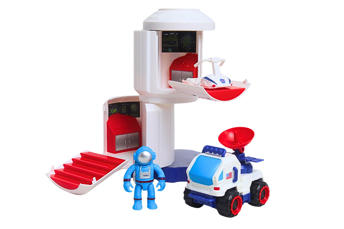 SPACE ADVENTURE SPACE STATION W/FIGURE, SPACE ROVER & LIGHT The Airplane Shop.