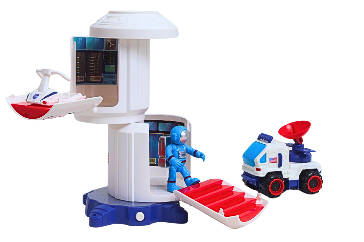 SPACE ADVENTURE SPACE STATION W/FIGURE, SPACE ROVER & LIGHT The Airplane Shop.