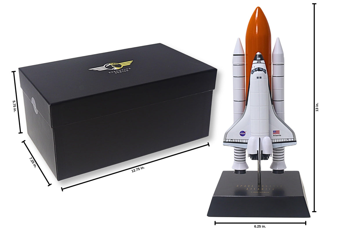EXEC SER SPACE SHUTTLE FULL STACK ATLANTIS 1/200 The Airplane Shop.