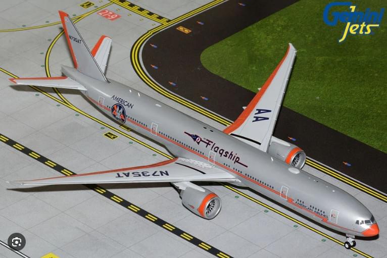 GEMINI200 AMERICAN 777-300ER 1/200 REG#N735AT FLAGSHIP DFW The Airplane Shop.