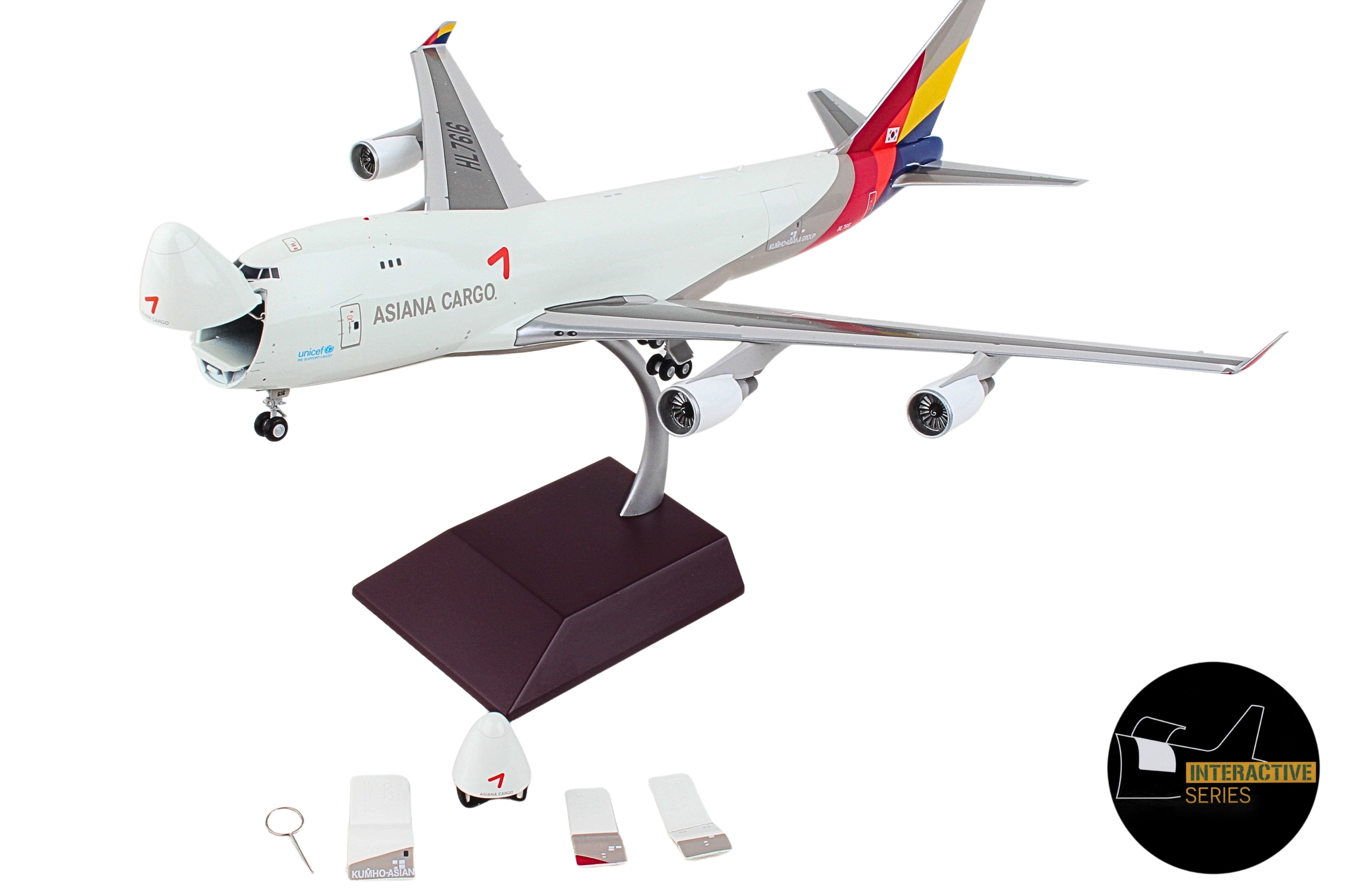 GEMINI200 ASIANA CARGO 747-400F 1/200 REG#HL7616 INTERACTIVE