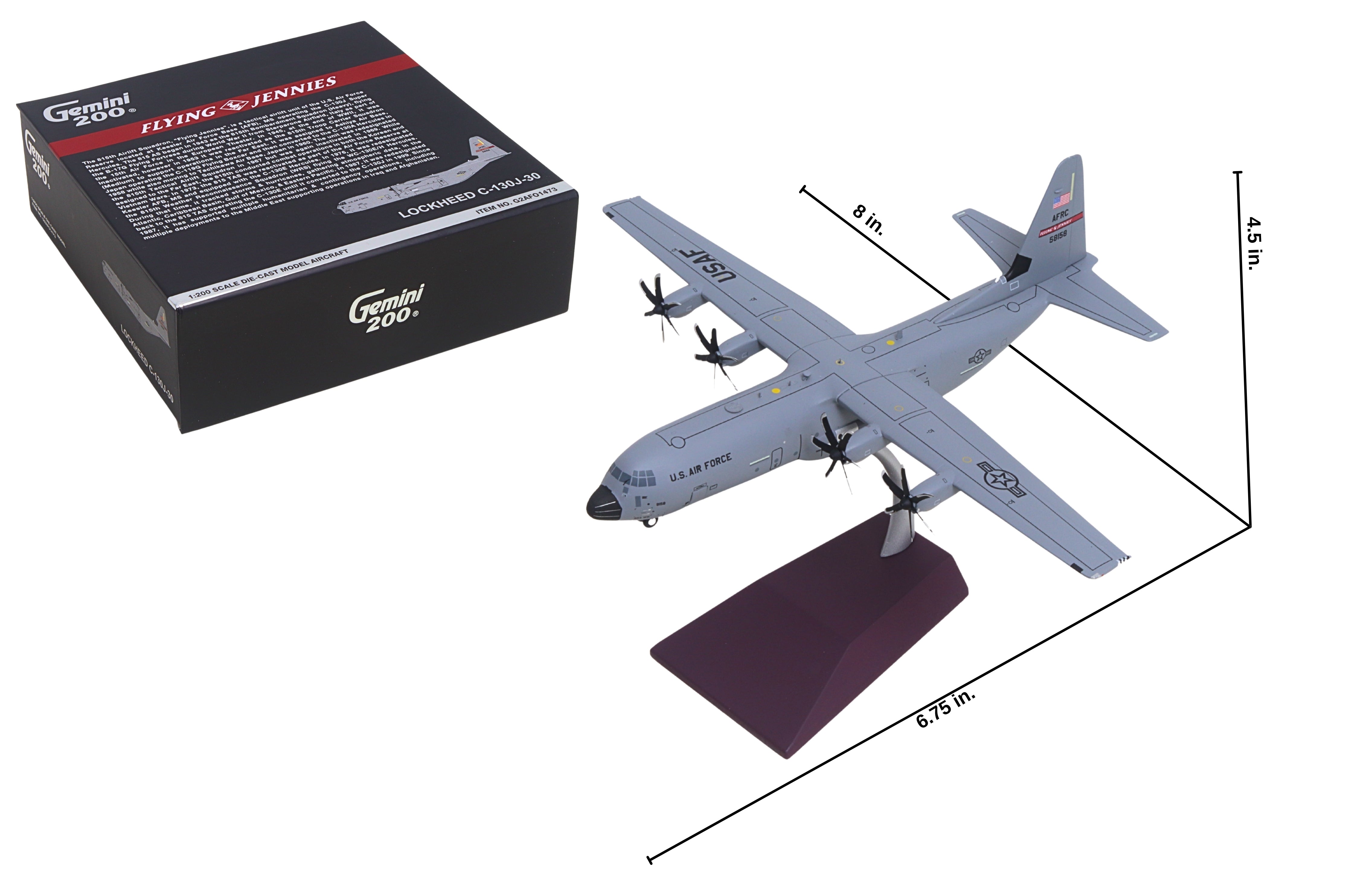 航空機・ヘリコプター Gemini 200 LOCKHEED C-130J 1/200 C-130J Super Hercules 1:200 Diecast Model - GeminiJets GJ-G2RAF713