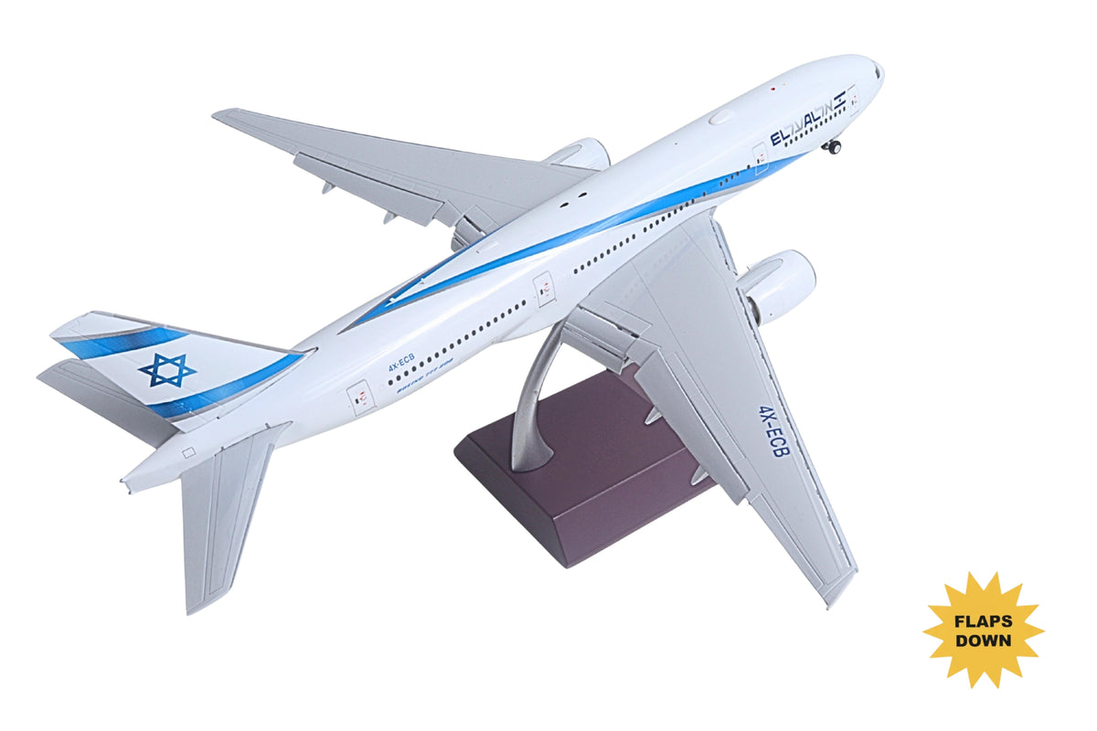 GEMINI EL AL 777-200ER 1/200 REG#4X-ECB FLAPS DOWN (**) The Airplane Shop.