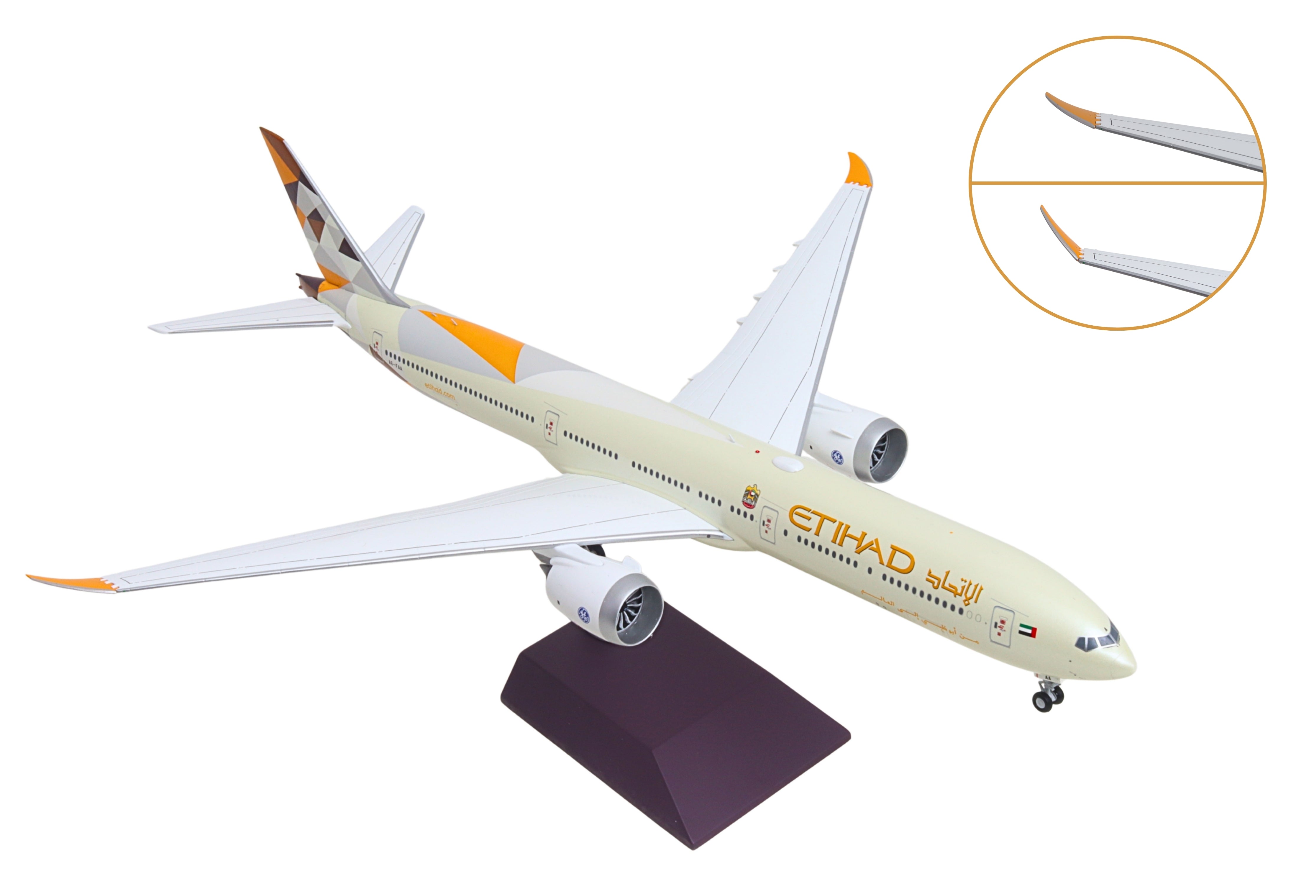 GEMINI200 ETIHAD 777-9 1/200 REG#A6-FAA FOLDING WINGTIPS