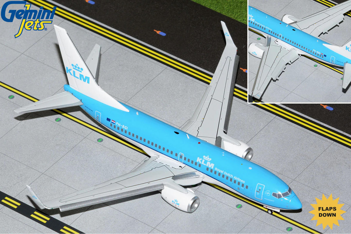 GEMIMI KLM 737-700W 1/200 REG#PH-BGI FLAPS DOWN (**) The Airplane Shop.