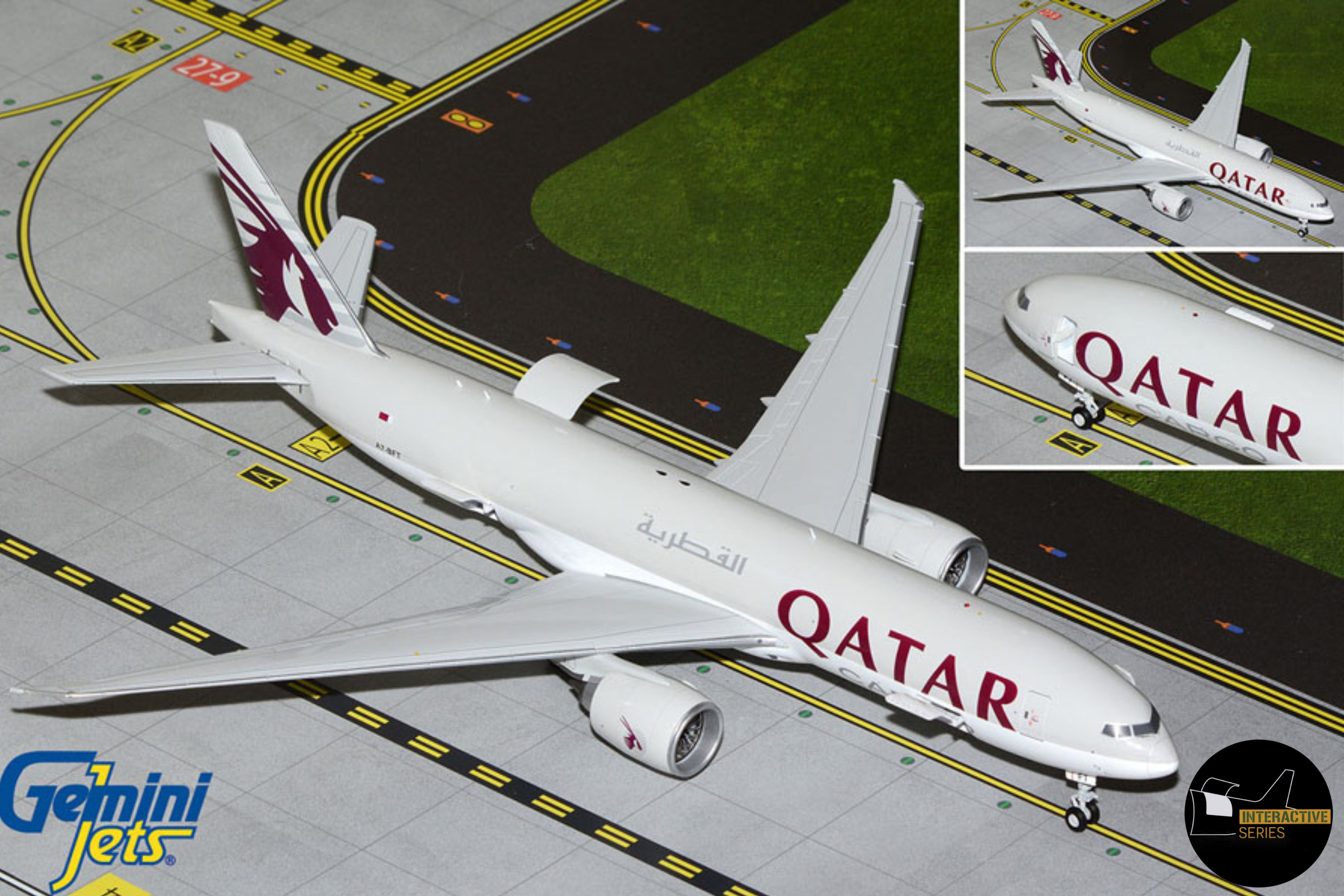 GEMINI200 QATAR CARGO 777-200LRF 1/200 REG#A7-BFT INTERACTIV