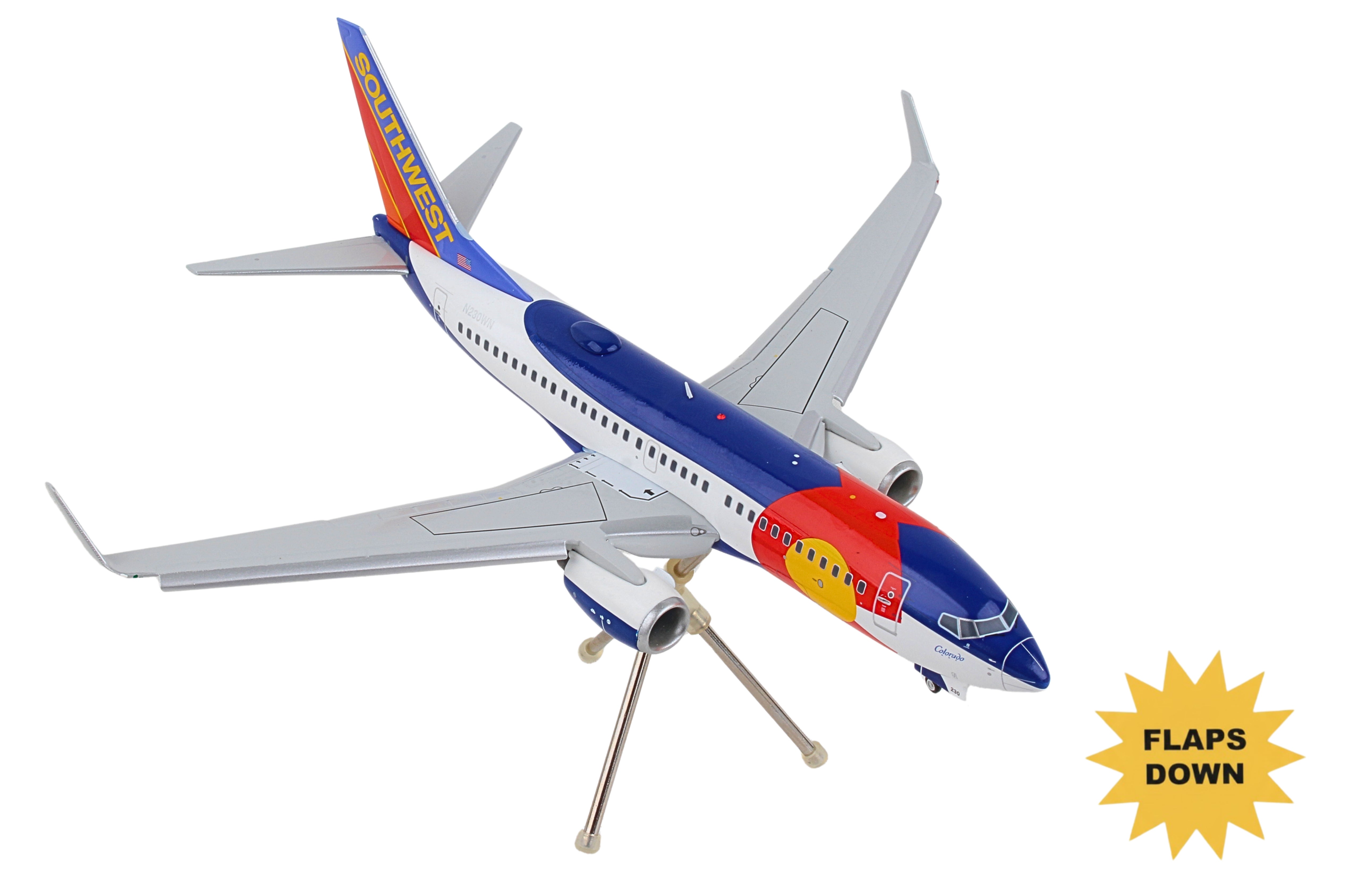 GEMINI200 SOUTHWEST 737-700 1/200 COLORADO ONE FLAPS DOWN **