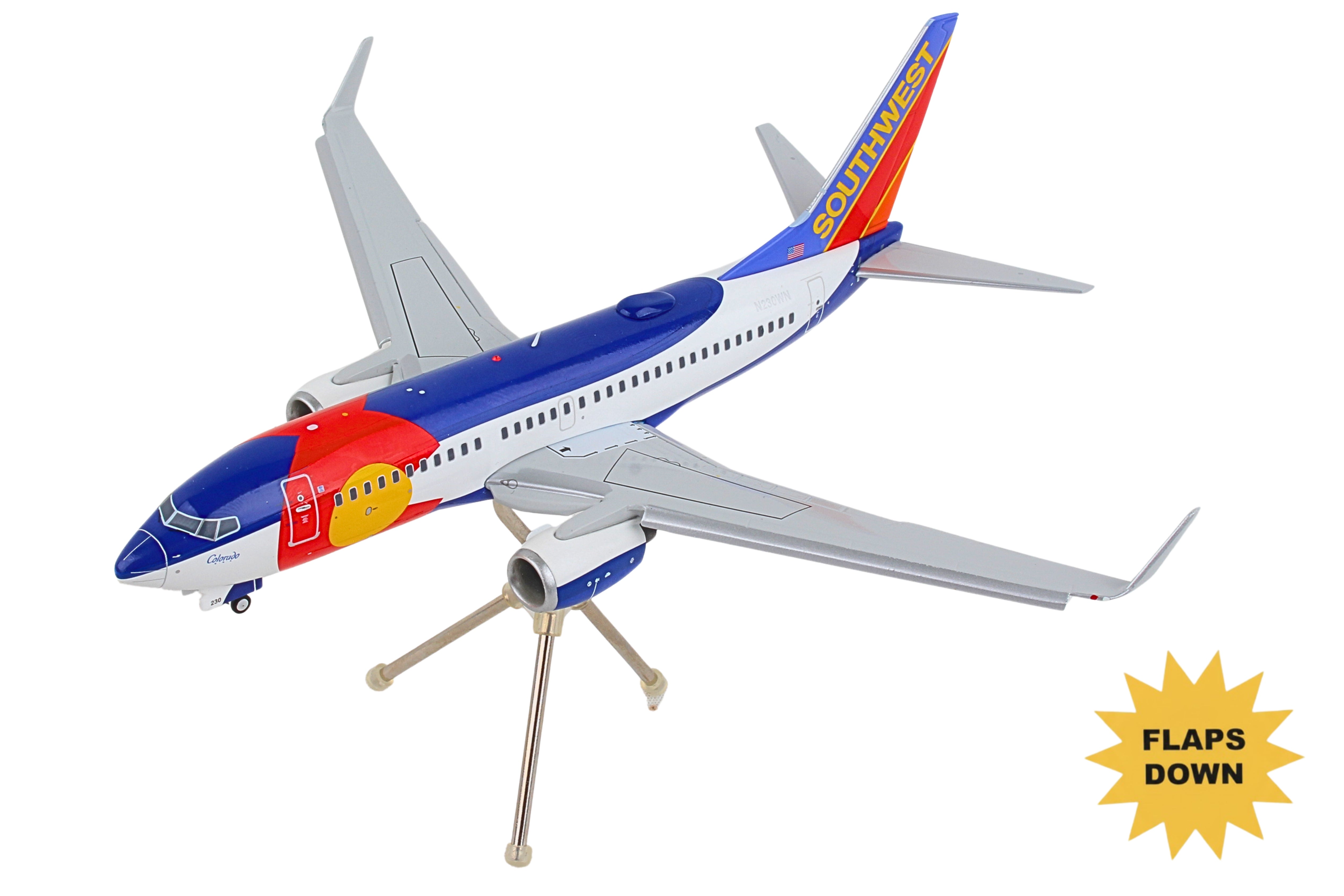 GEMINI200 SOUTHWEST 737-700 1/200 COLORADO ONE FLAPS DOWN **