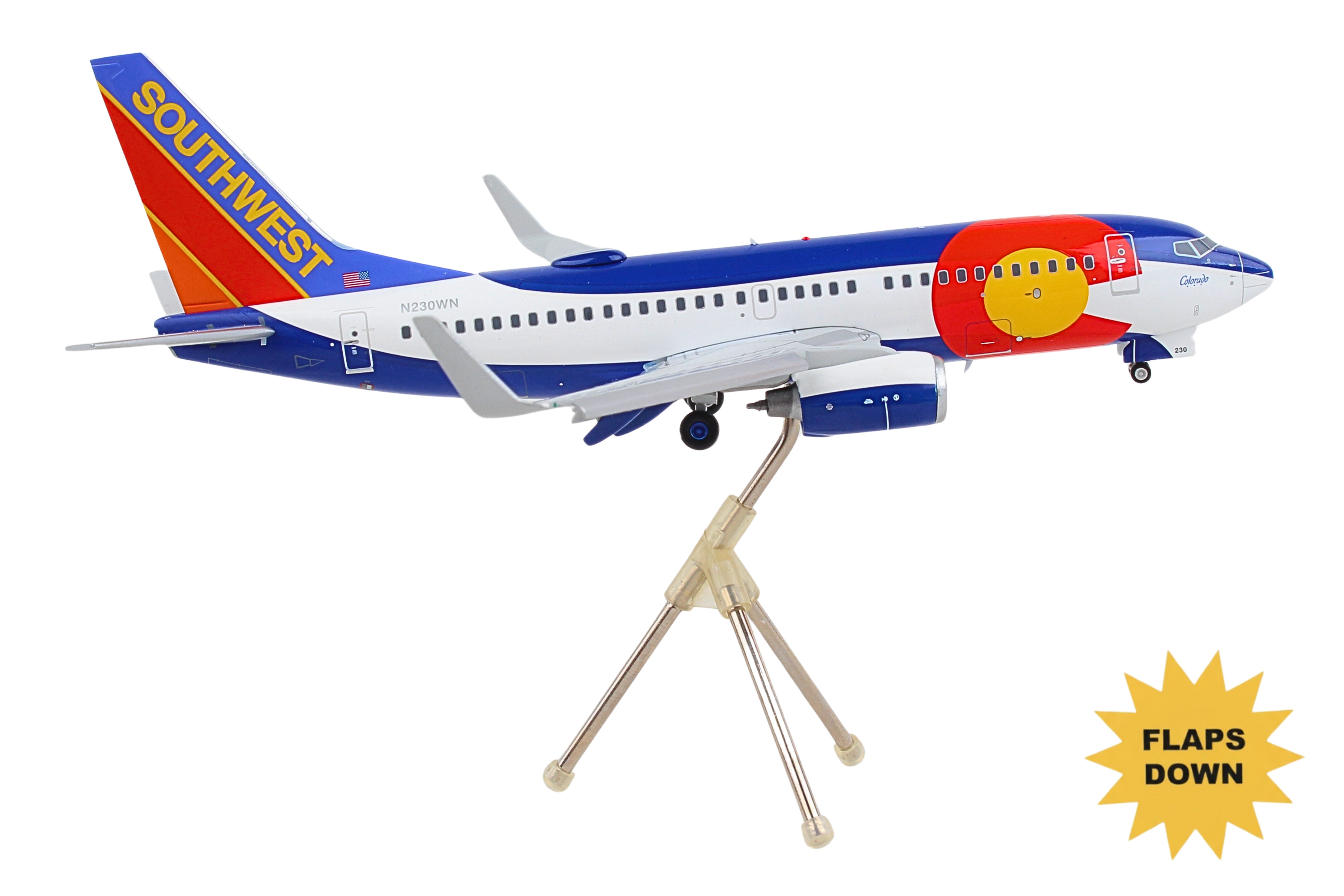 GEMINI200 SOUTHWEST 737-700 1/200 COLORADO ONE FLAPS DOWN **
