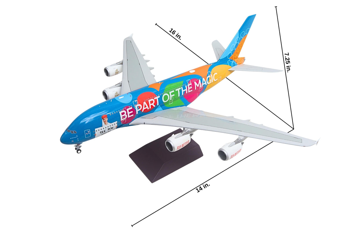 GEMINI200 EMIRATES A380 1/200 BE PART OF THE MAGIC A6-EES The Airplane Shop.