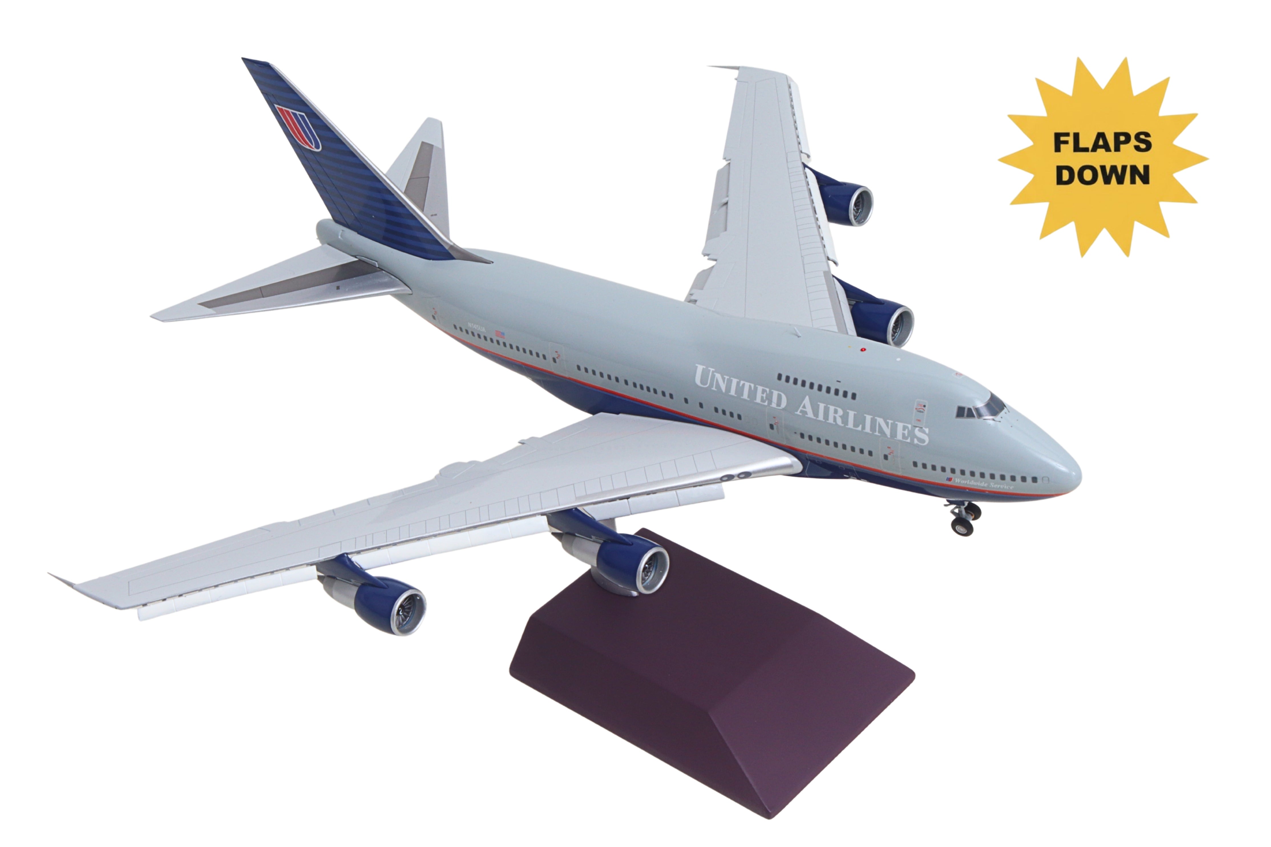 GEMINI200 UNITED 747SP 1/200 REG#N145UA FLAPS DOWN