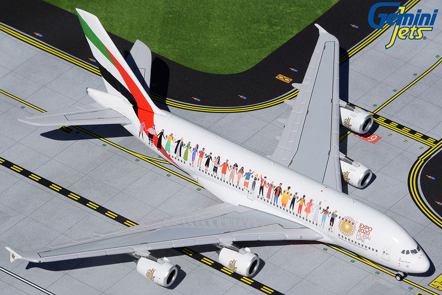 GEMINI EMIRATES A380 1/400 YEAR OF TOLERANCE REG#A6-EVB (**)