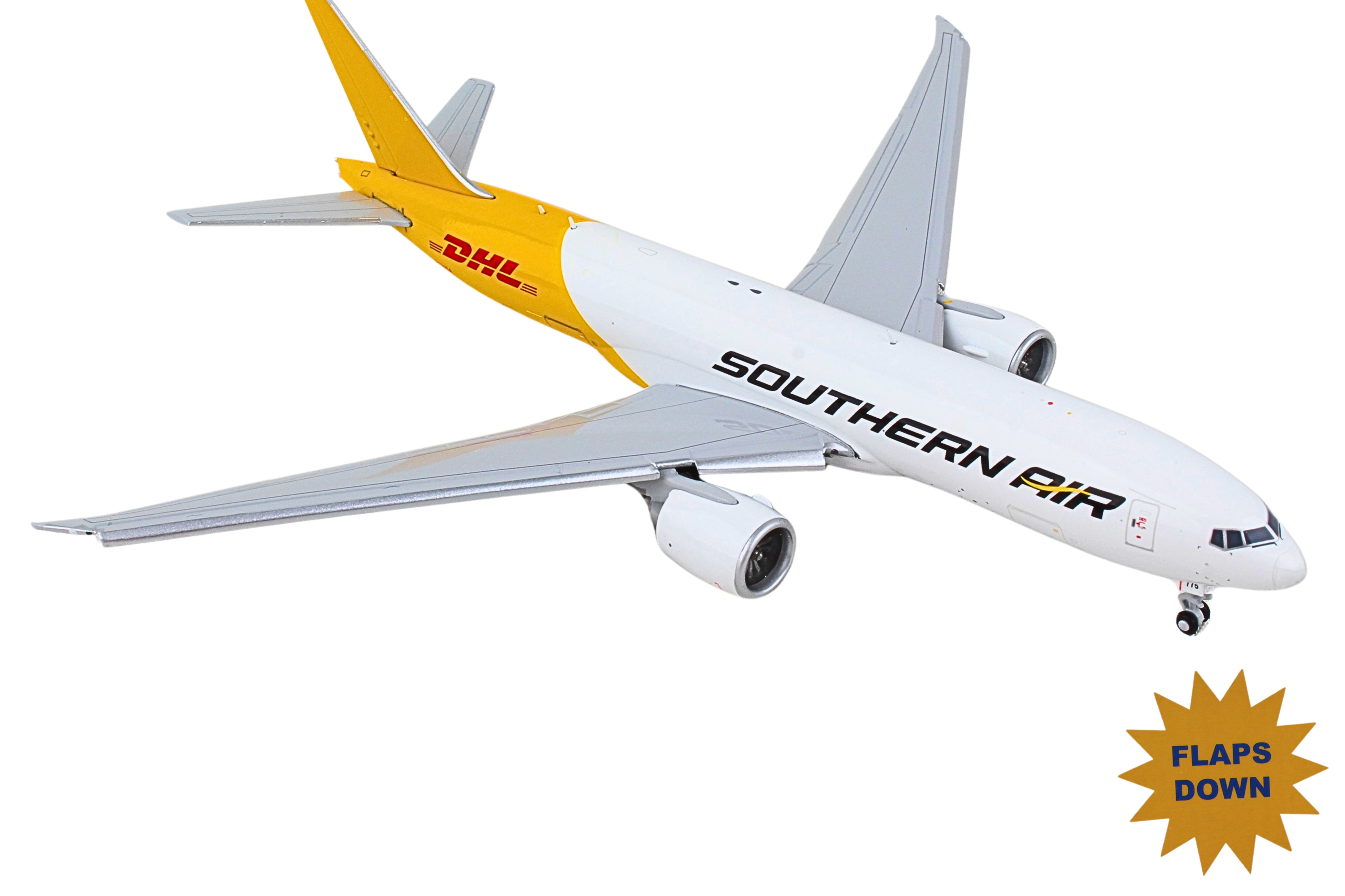 GEMINI SOUTHERN AIR 777LRF 1/400 DHL REG#N775SA FLAPS DOWN**