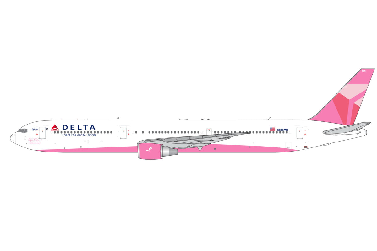 GEMINI DELTA 767-400 1/400 EVELYN H LAUDER PINK PLANE N845MH The Airplane Shop.