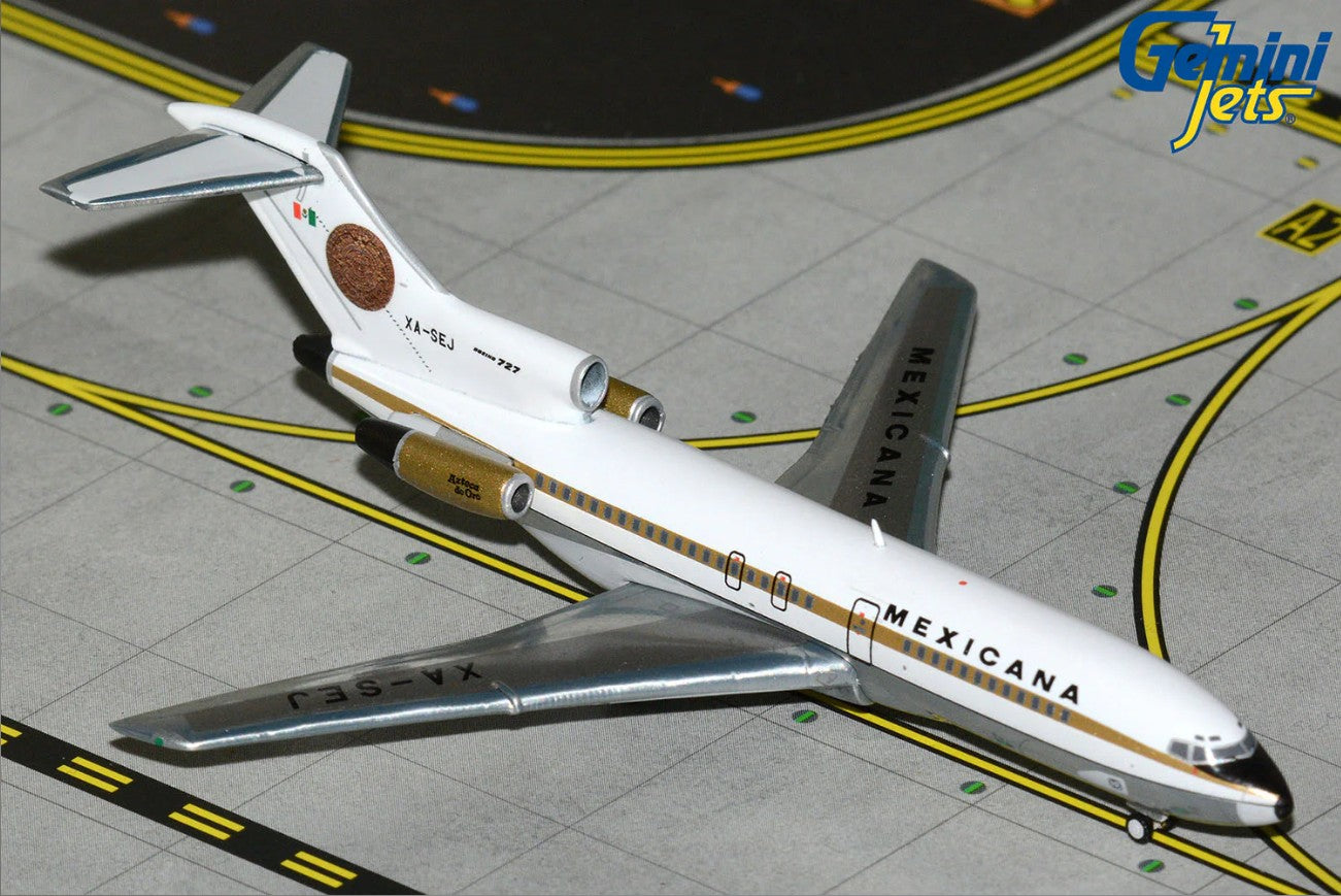 GEMINI MEXICANA 727-100 1/400 REG#XA-SEJ AZTECA DE ORO