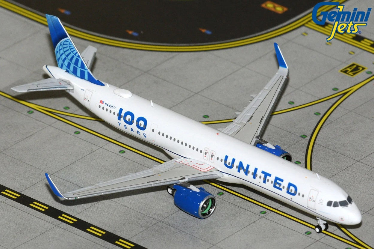 GEMINI UNITED A321NEO 1/400 REG#N44550 100 YEARS
