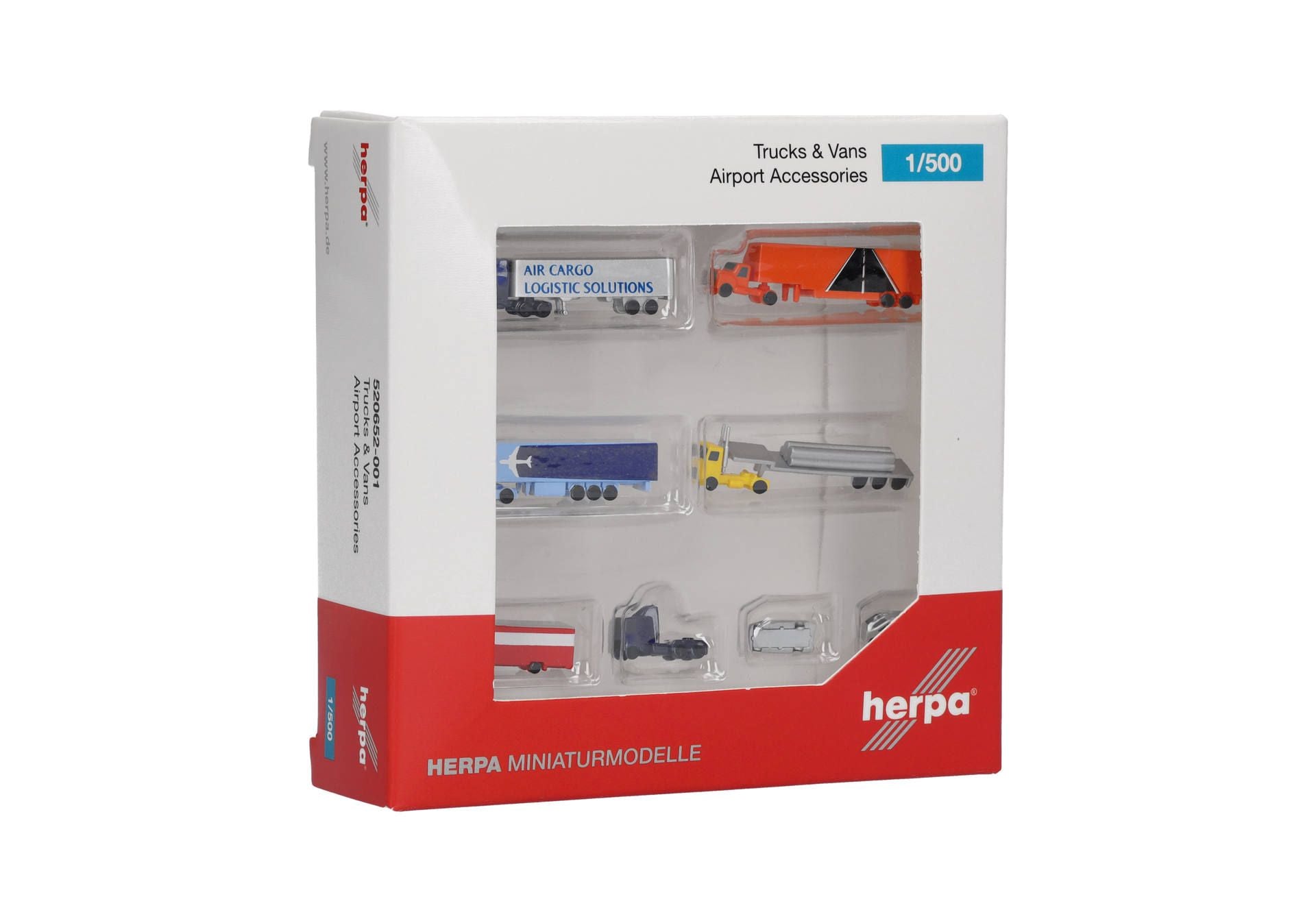 HERPA TRUCKS AND VANS (7) ASSORTED COLORS 1/500