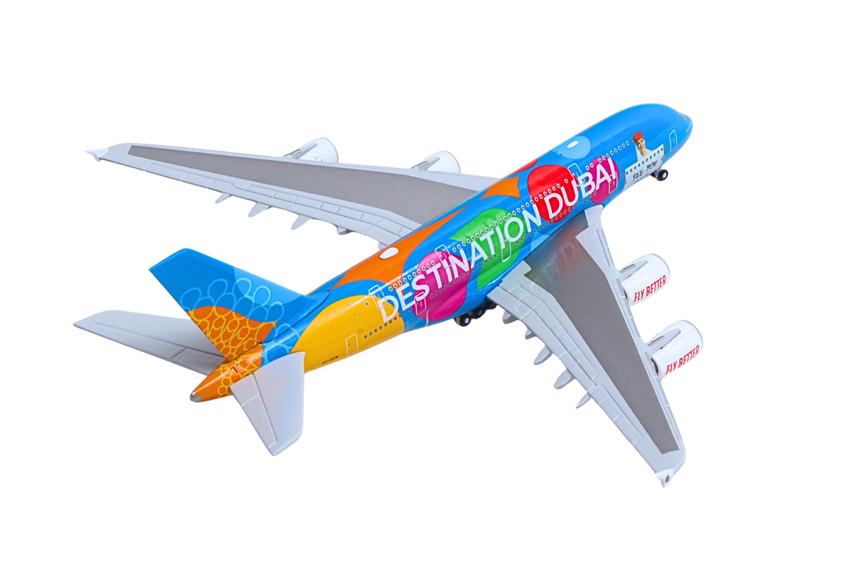 HERPA EMIRATES A380 1/500 DESTINATION DUBAI (**) The Airplane Shop.