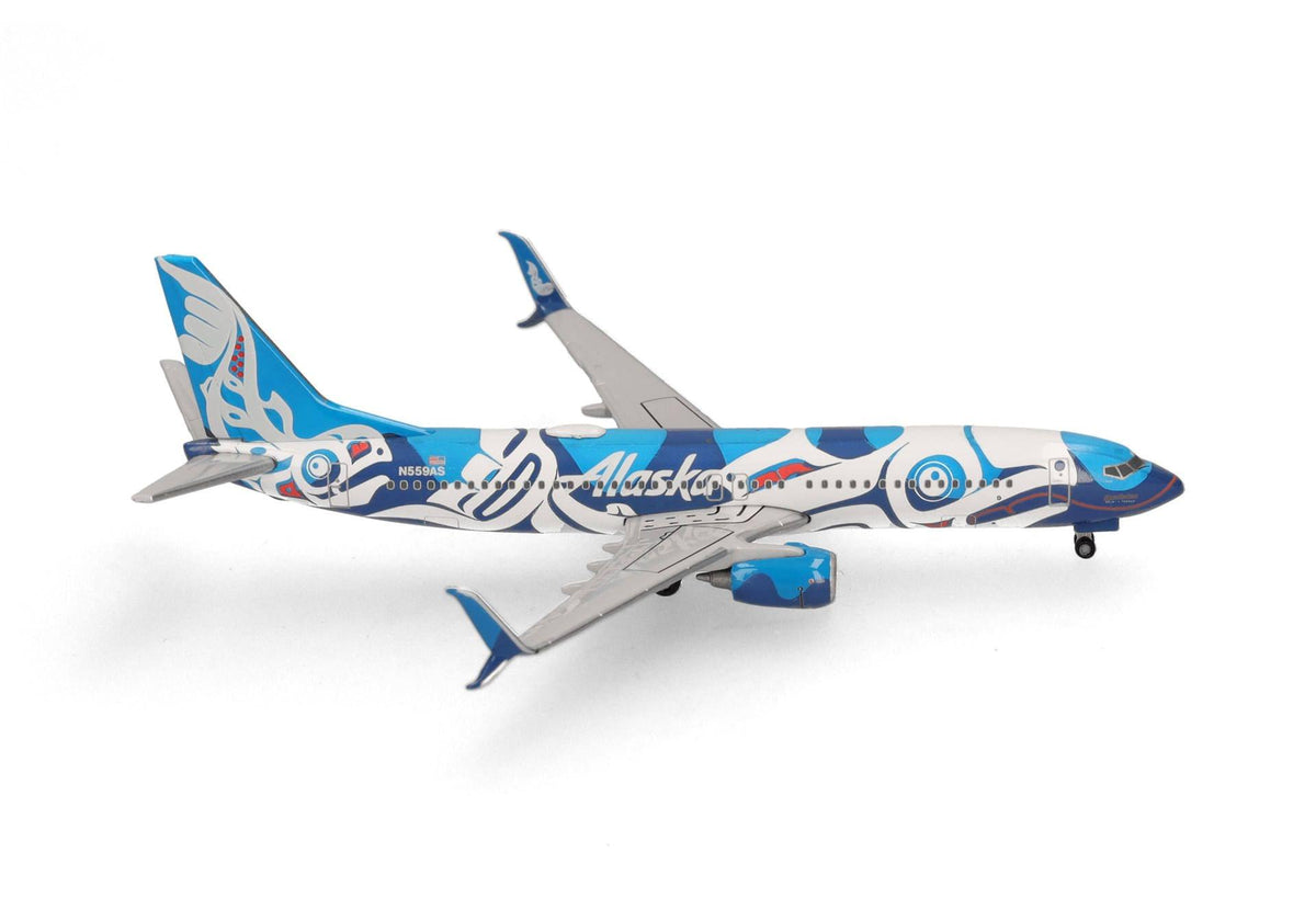 HERPA ALASKA 737-800 1/500 SALMON PEOPLE (**) The Airplane Shop.