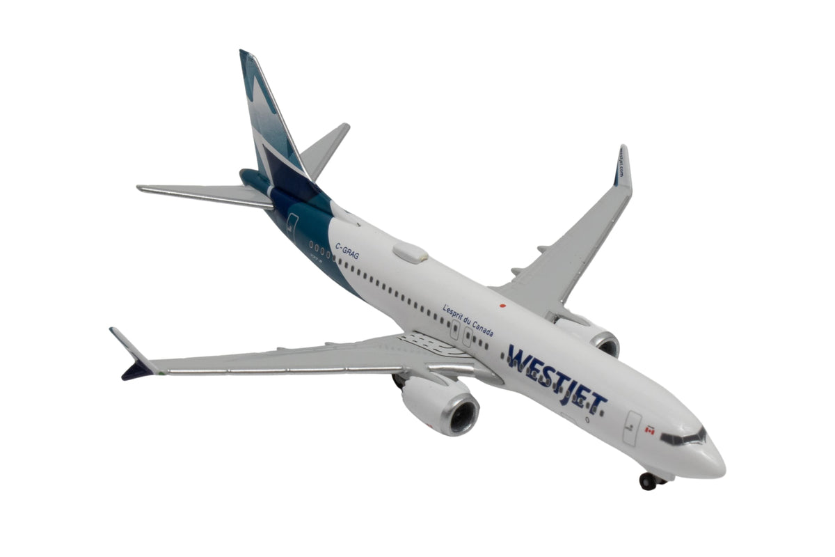 HERPA WESTJET 737MAX8 1/500 (**) The Airplane Shop.