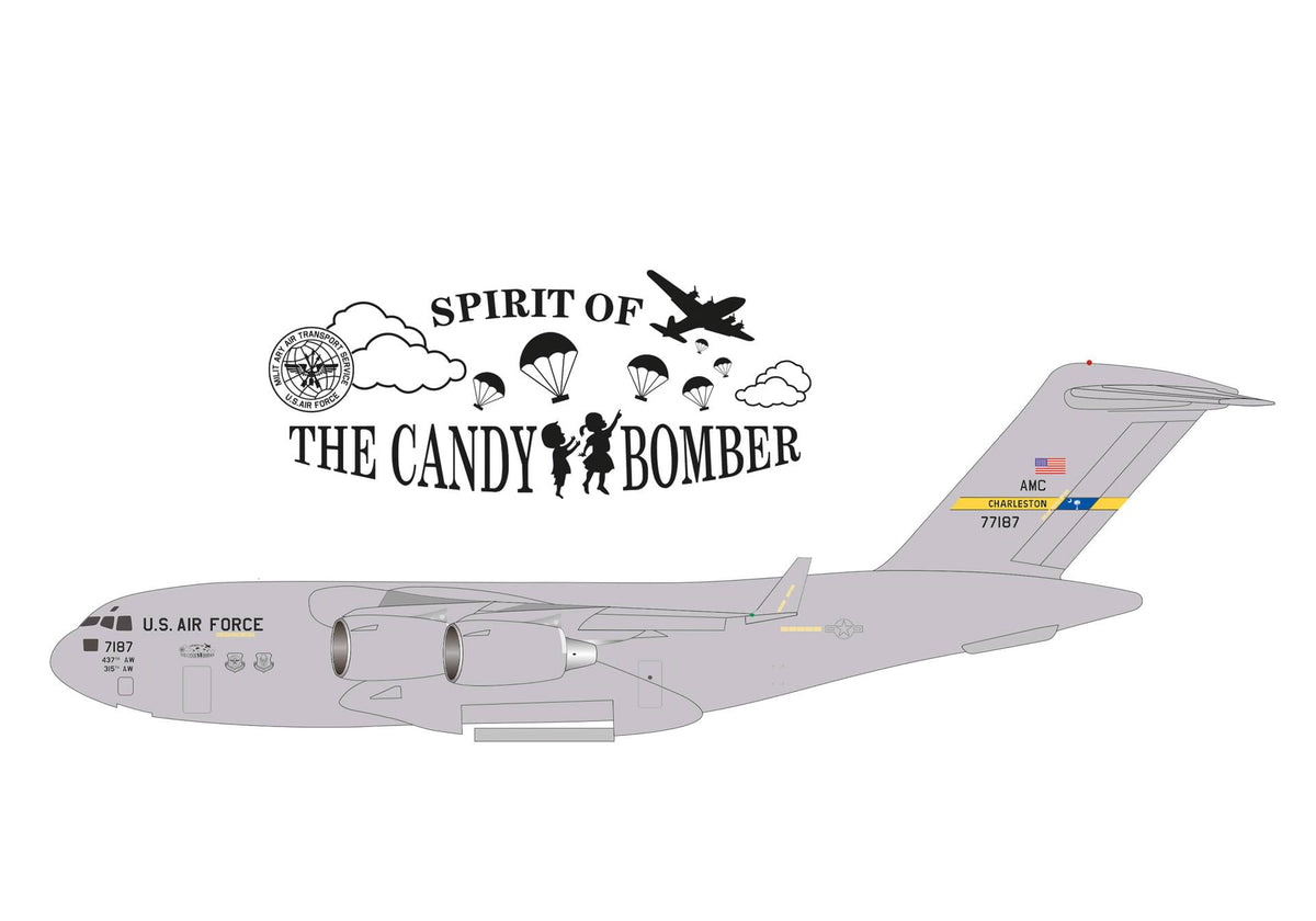 HERPA USAF C-17A 1/500 437TH AW SPIRIT OF THE CANDY BOMBER The Airplane Shop.