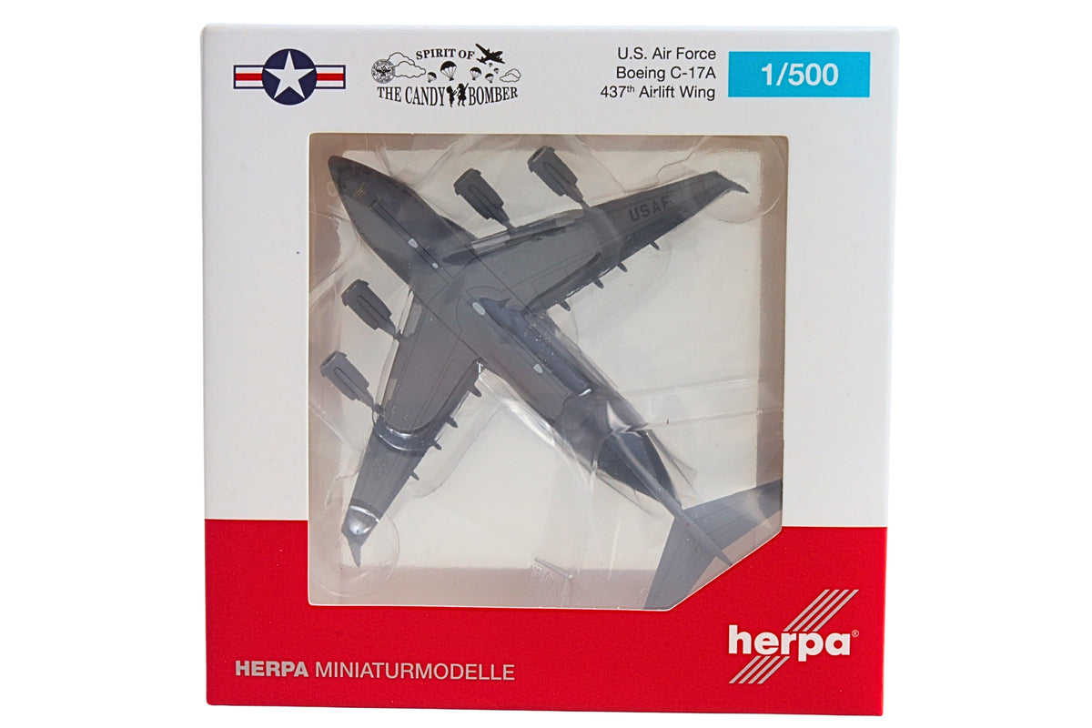 HERPA USAF C-17A 1/500 437TH AW SPIRIT OF THE CANDY BOMBER The Airplane Shop.