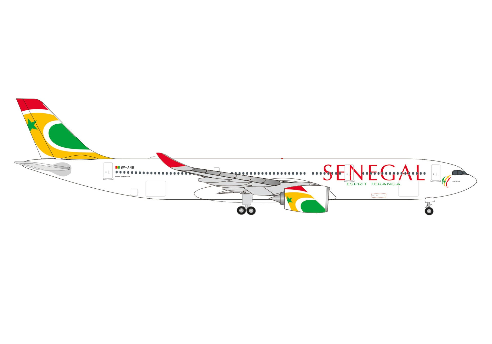 HERPA AIR SENEGAL A330-900NEO 1/500 (**)