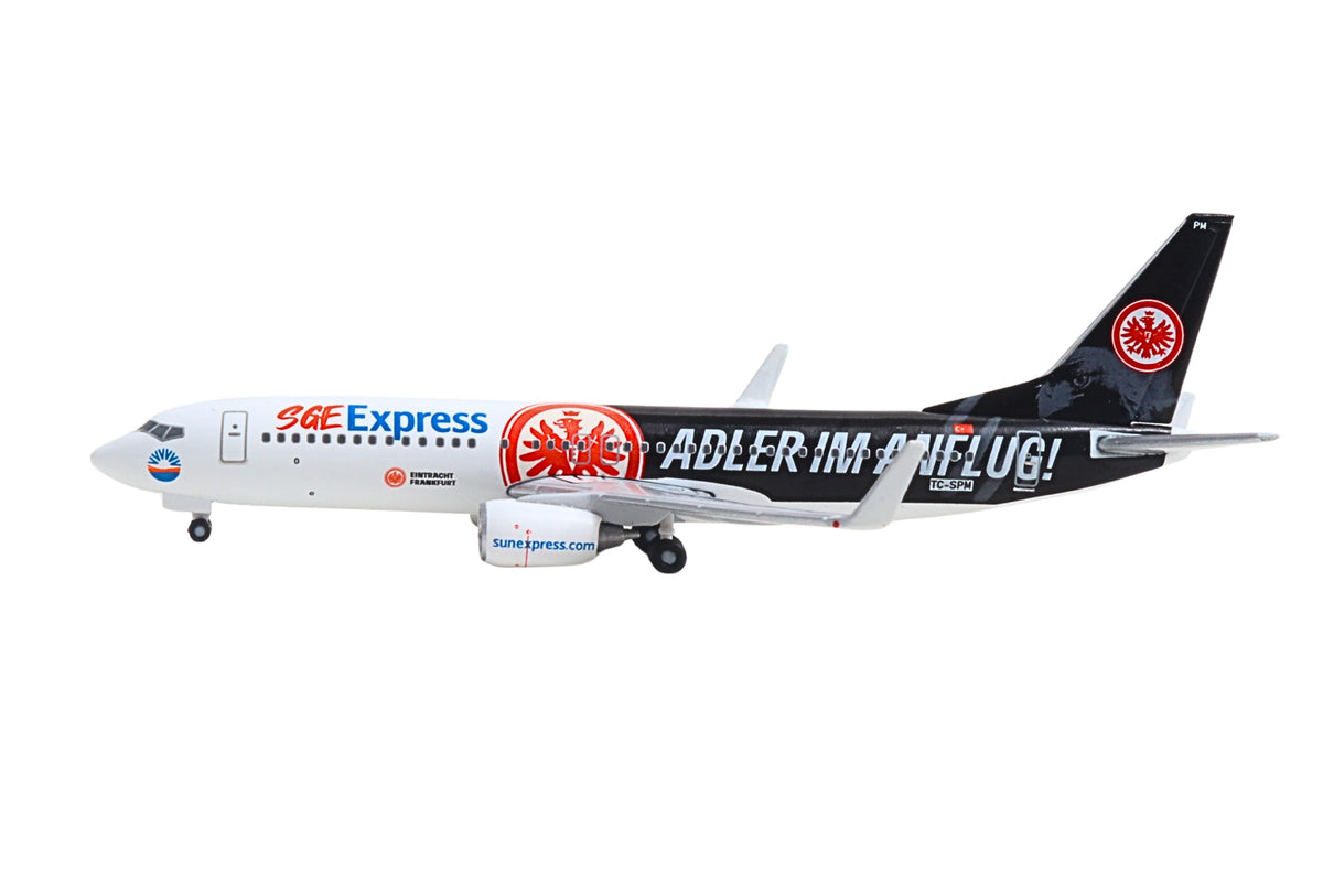HERPA SUN EXPRESS 737-800 1/500 EINTRACHT FRANKFURT ADLER The Airplane Shop.
