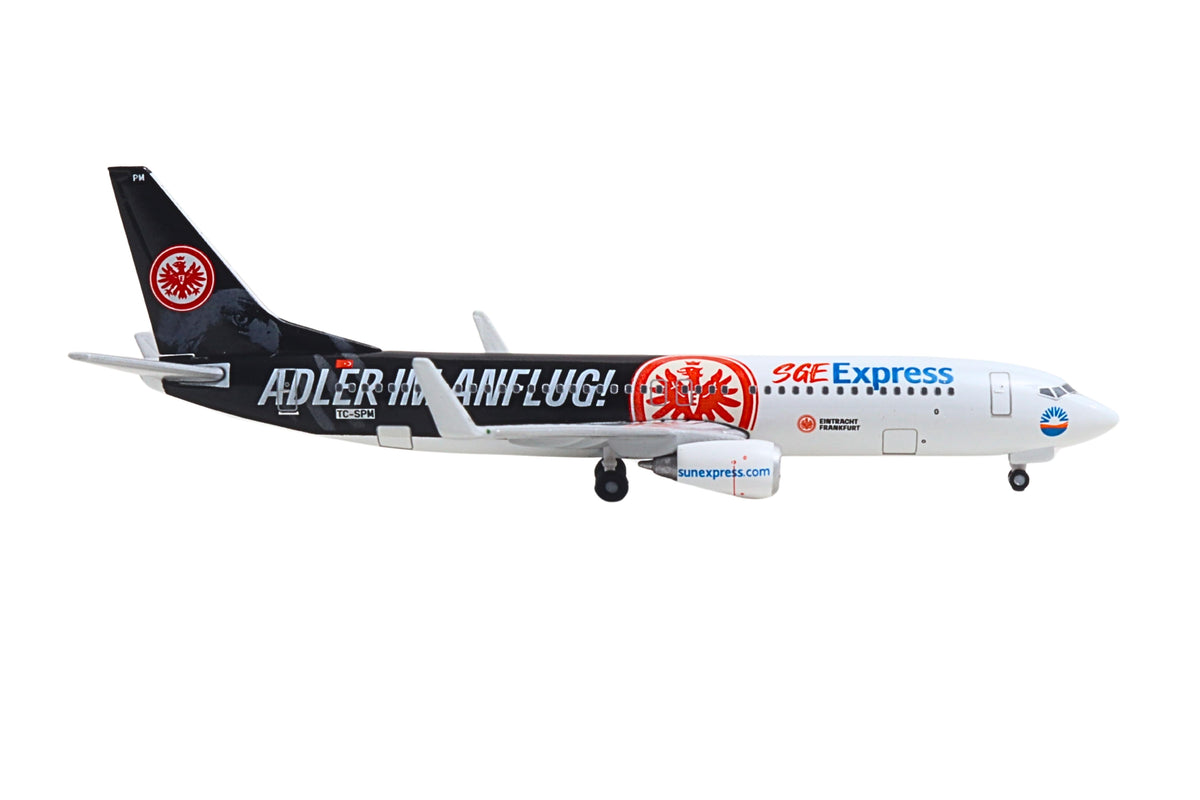 HERPA SUN EXPRESS 737-800 1/500 EINTRACHT FRANKFURT ADLER The Airplane Shop.