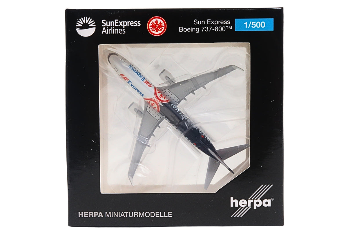 HERPA SUN EXPRESS 737-800 1/500 EINTRACHT FRANKFURT ADLER The Airplane Shop.
