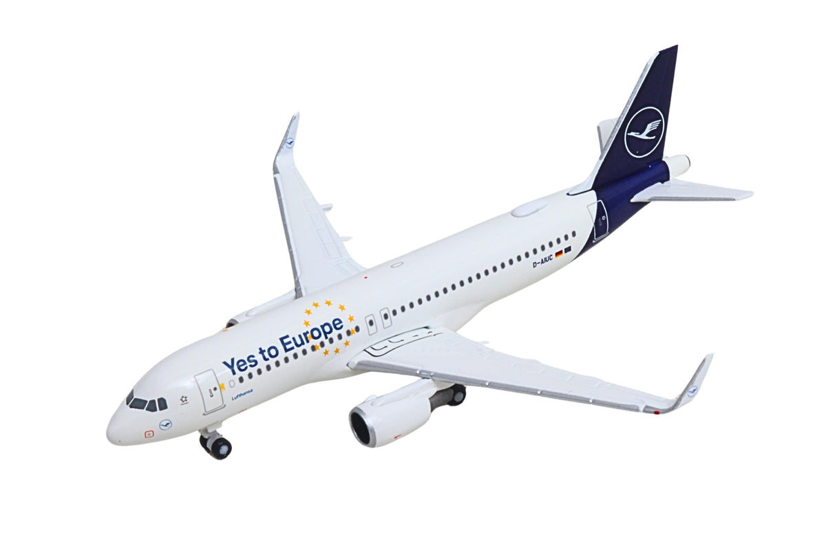 HERPA LUFTHANSA A320 1/500 YES TO EUROPE (**) The Airplane Shop.