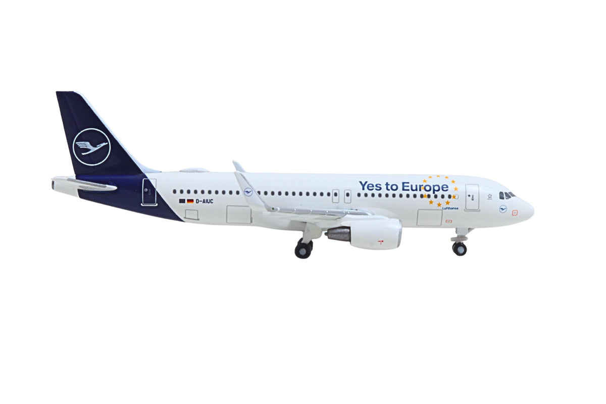 HERPA LUFTHANSA A320 1/500 YES TO EUROPE (**) The Airplane Shop.