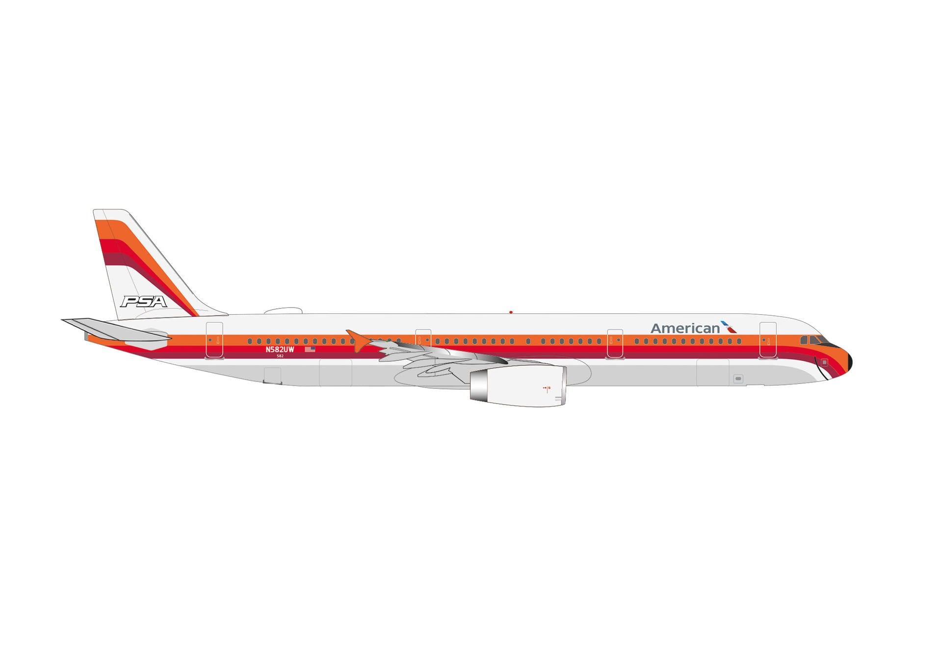 HERPA AMERICAN A321 1/500 PSA HERITAGE (**)