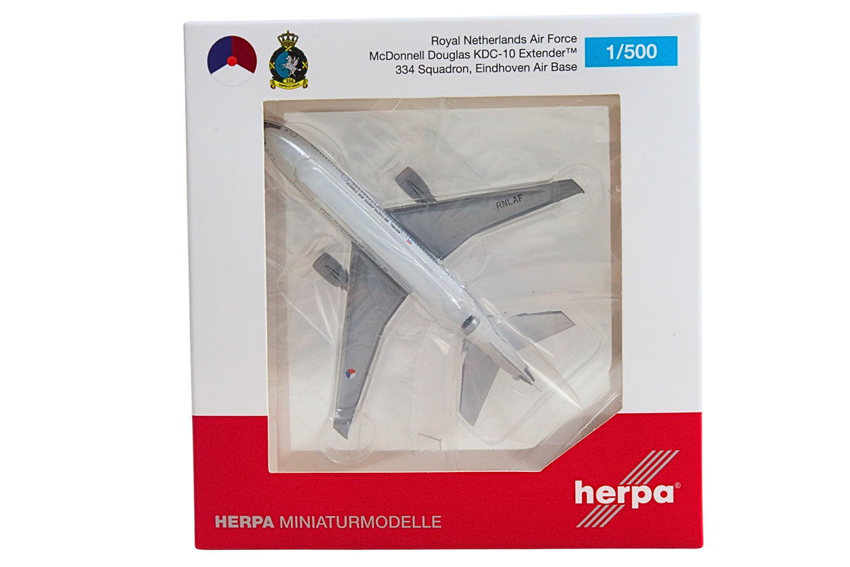 HERPA ROYAL NETHERLANDS AIR FORCE KC-10 1/500 334 SQN (**) The Airplane Shop.