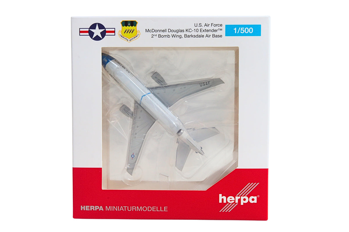 HERPA USAF KC-10 1/500 2ND BOMB WING BARKSDALE (**) The Airplane Shop.