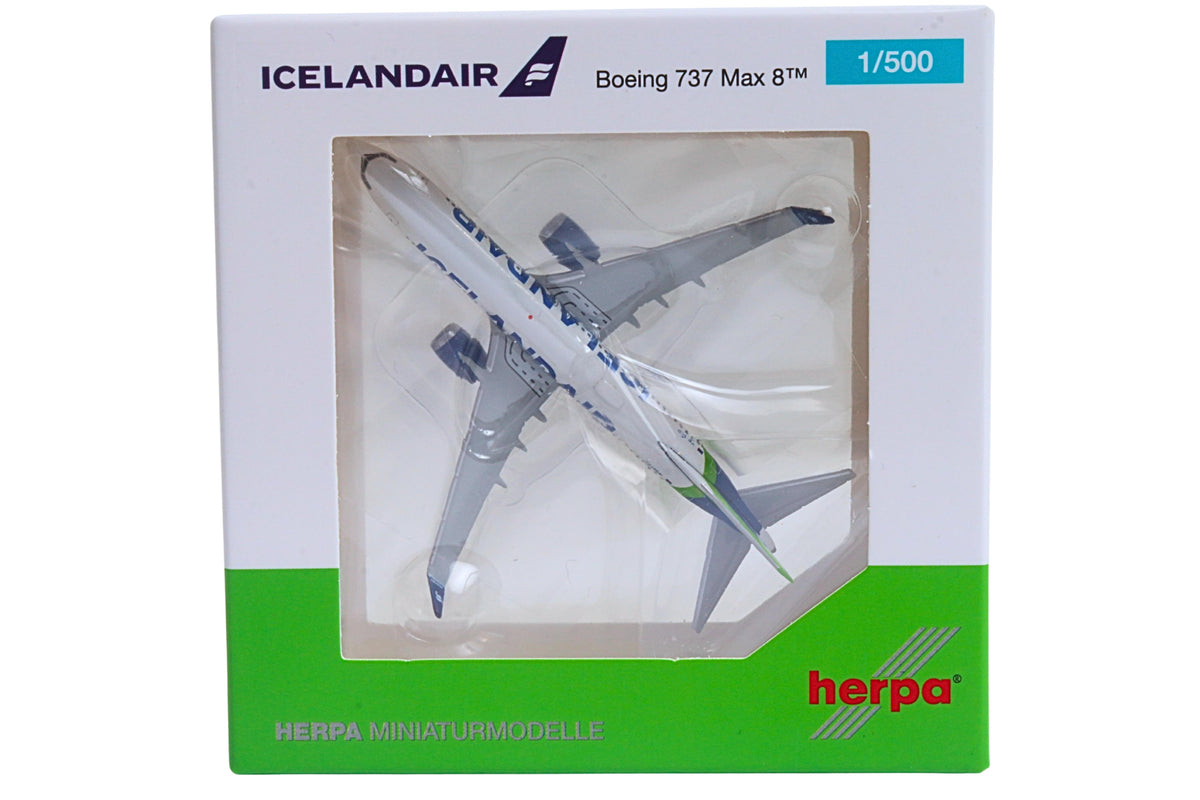 HERPA ICELANDAIR 737MAX8 1/500 (**) The Airplane Shop.