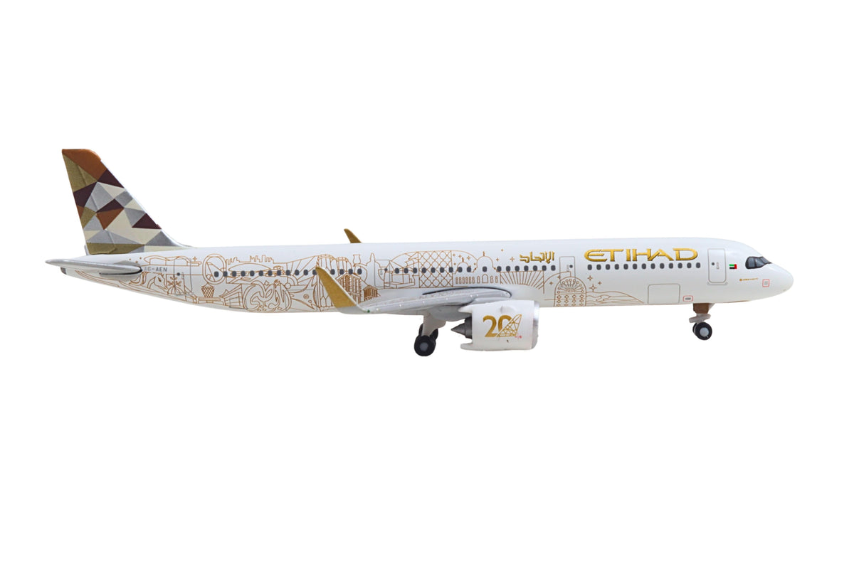HERPA ETIHAD A321NEO 1/500 20TH ANNIVERSARY (**) The Airplane Shop.