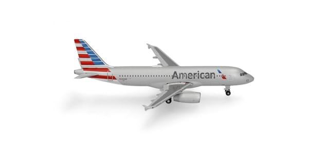 HERPA AMERICAN A320 1/500 The Airplane Shop.