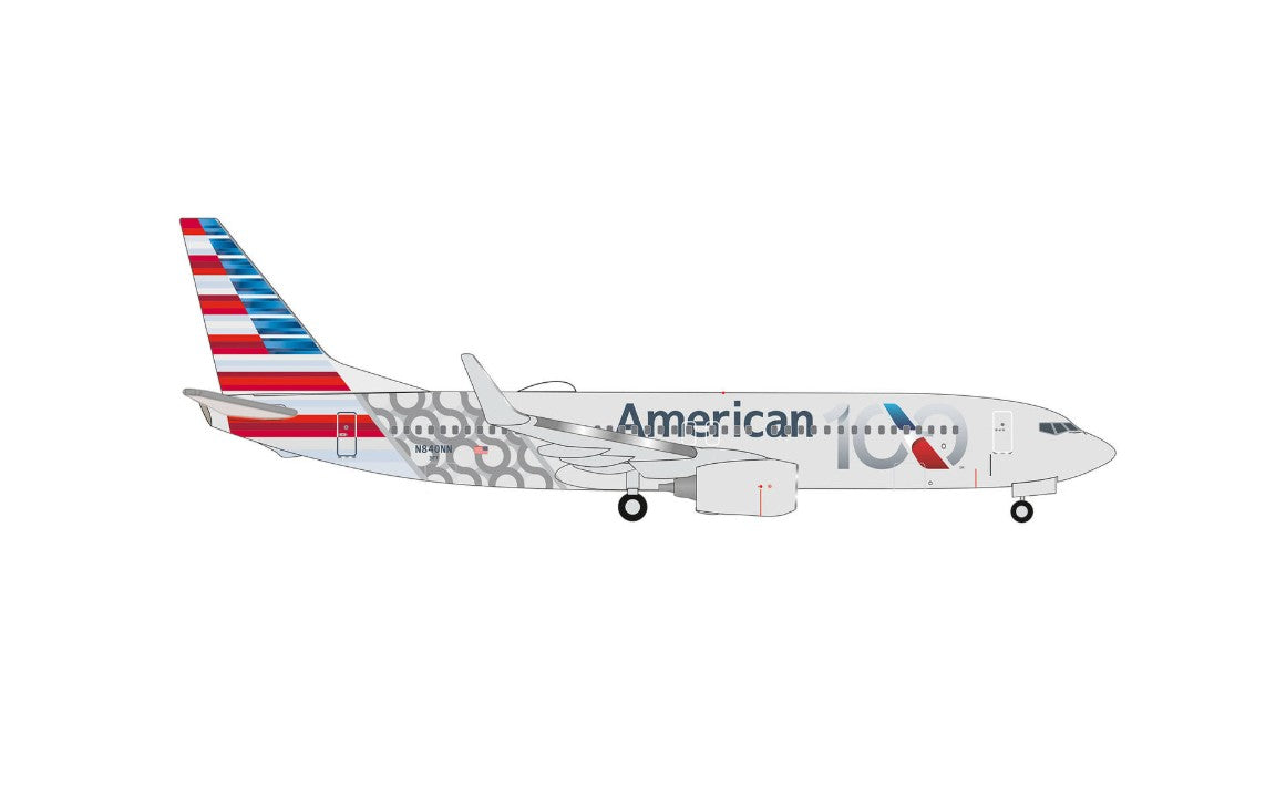 HERPA AMERICAN 737-800 1/500 100 YEARS