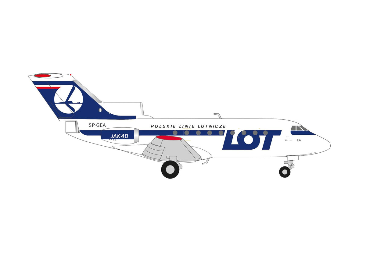 HERPA LOT YAK40 1/200 (**) The Airplane Shop.