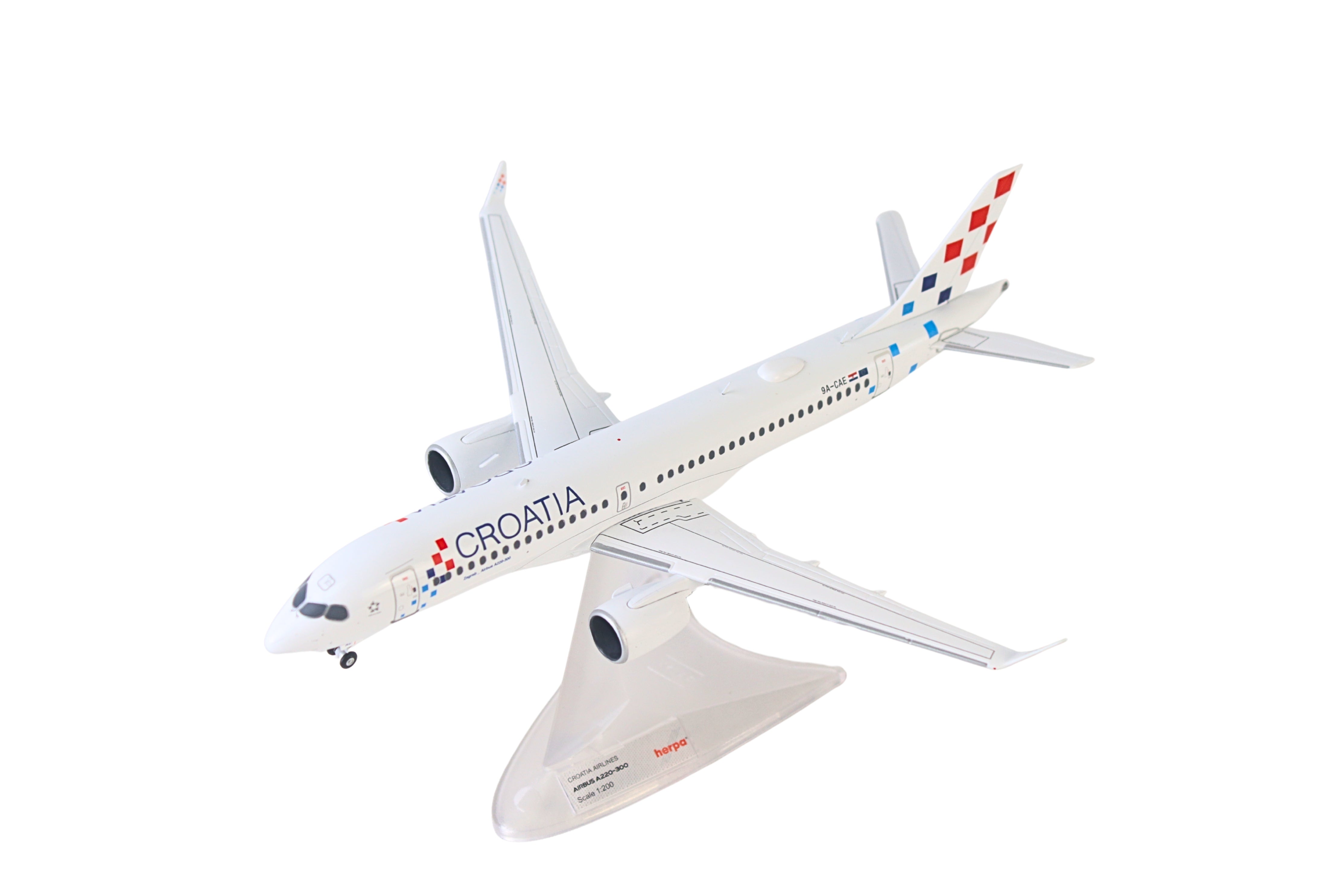 HERPA CROATIA A220-300 1/200