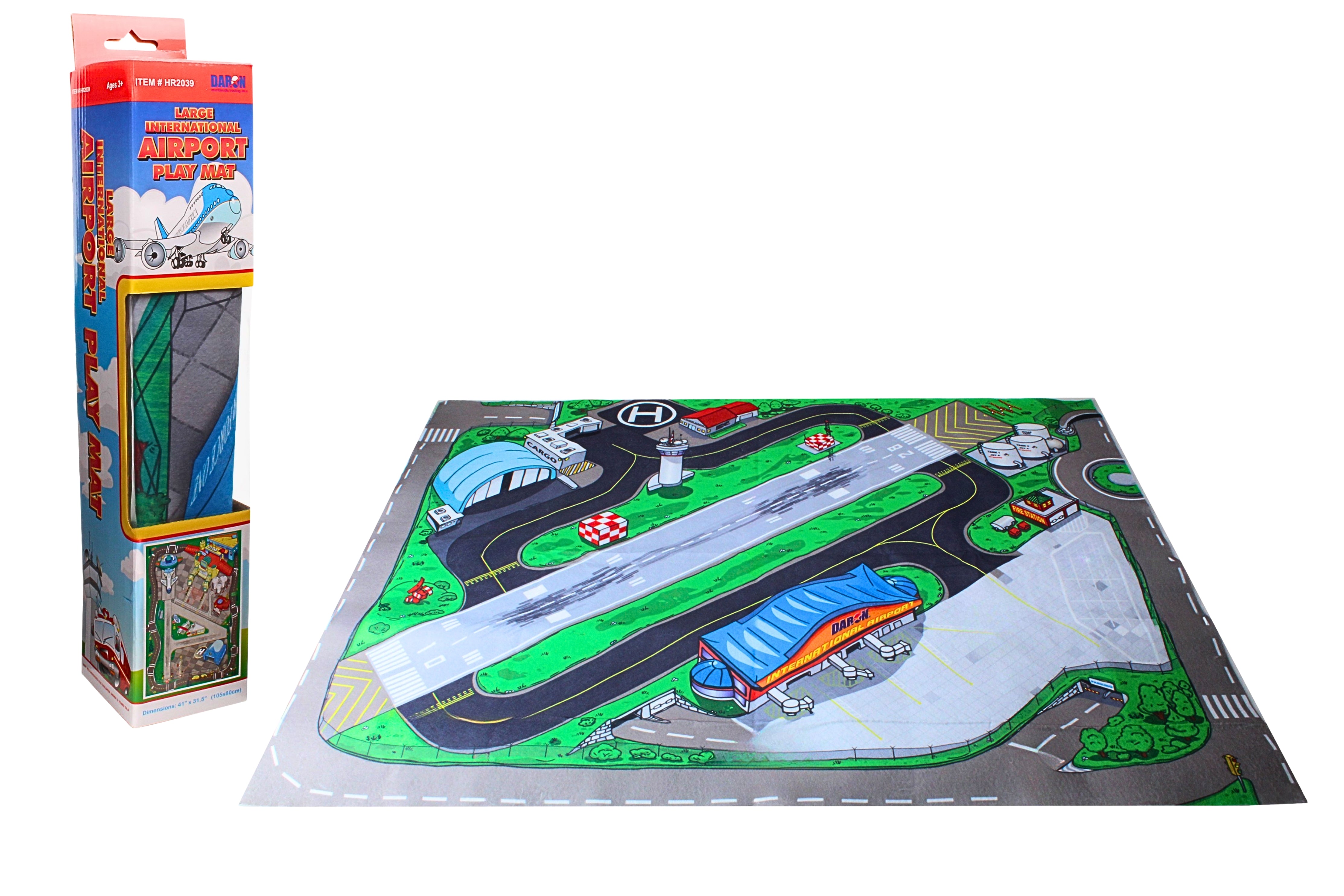 LARGE AIRPORT PLAYMAT (FELT) 41 1/4 X 31 1/2 INCHES