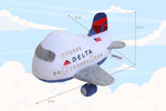 DELTA PLUSH AIRPLANE (**) The Airplane Shop.